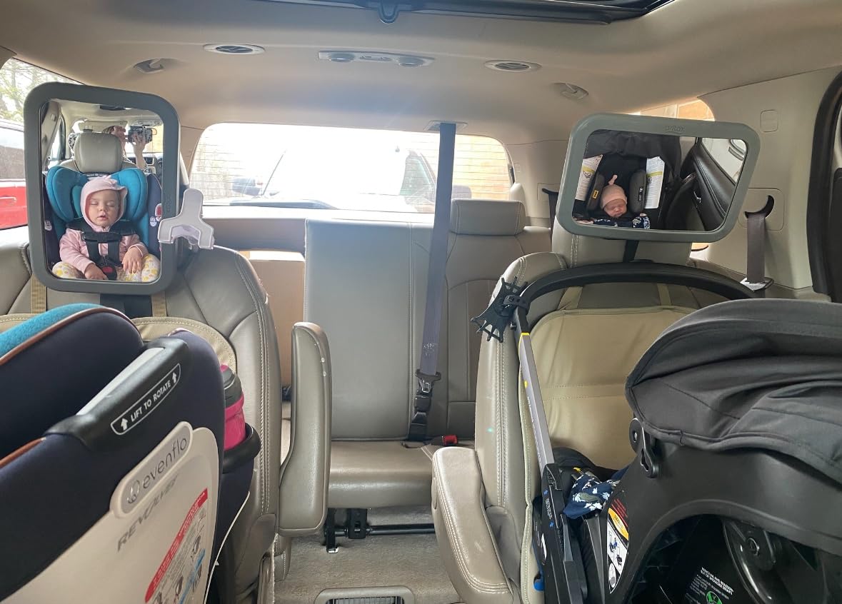 Britax Baby Car Mirror for Back Seat - XL Clear View - Easily Adjusts - Crash Tested - Shatterproof customer photo 2