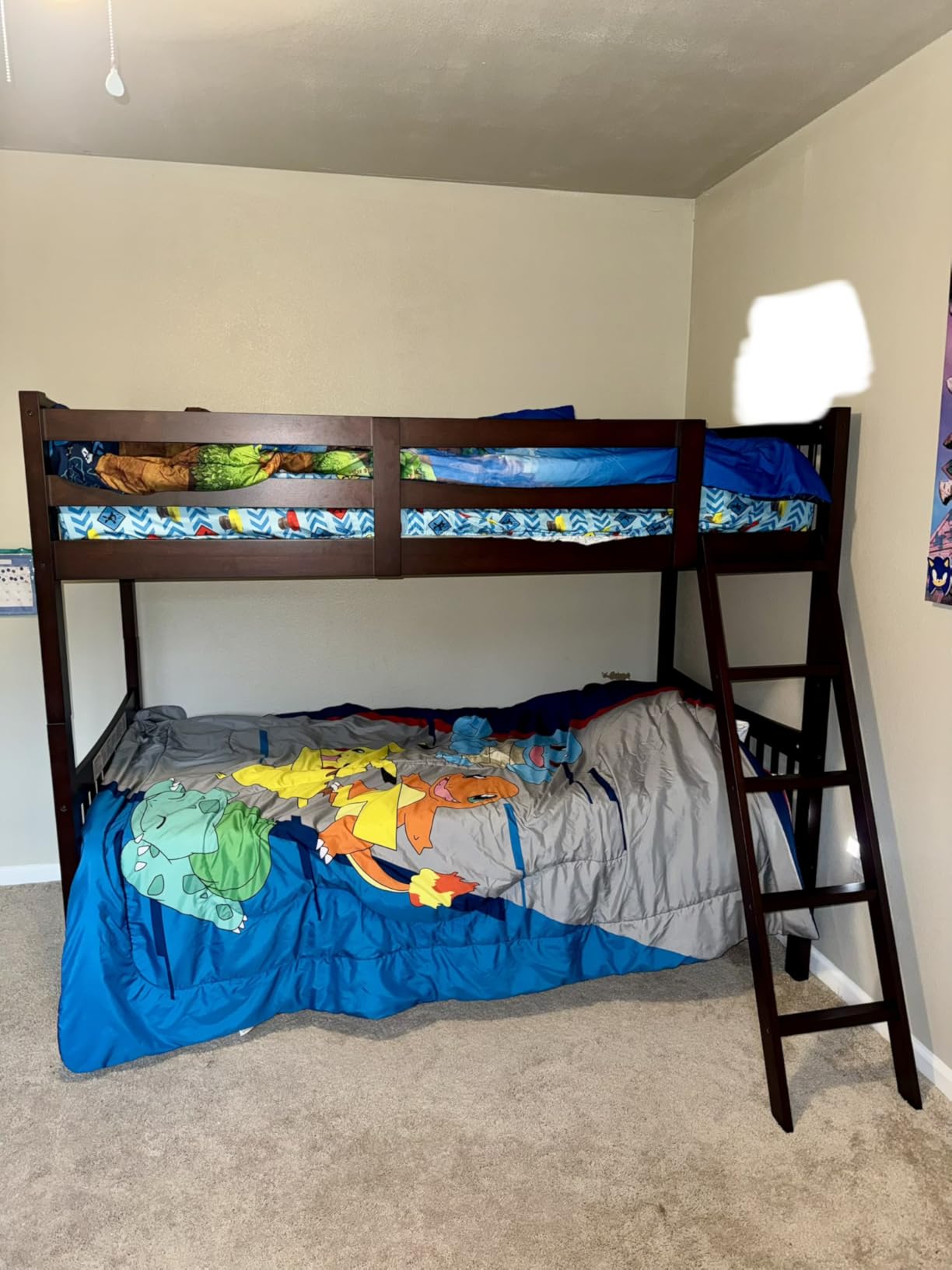 Storkcraft Caribou Twin-Over-Twin Bunk Bed, Navy | GREENGUARD Gold Certified, Wood Twin Bunk Beds for Kids Bedroom, Converts to 2 Individual Twin Beds, No Box Spring Required customer photo 2