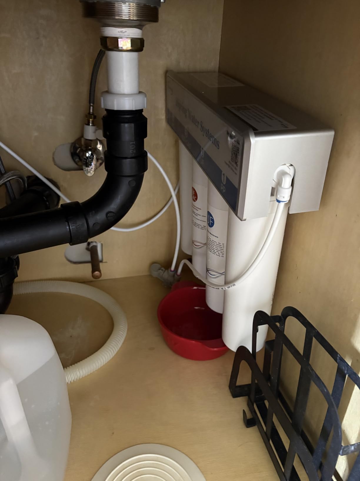 iSpring CU-A4 4-Stage Ultra Filtration Under Sink Water Filter System | 0.01μm, Space-saving, Reduces 99.99% Contaminants, Quick Filter Change, With Brushed Nickel Faucet, Up to 12 Months customer photo 1