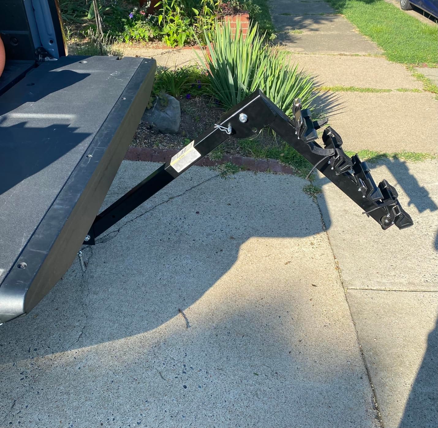 MaxxHaul Hitch Mount 4 Bike Rack 150 lb Capacity Heavy-Duty Swing Down Design Fits Cars Trucks SUVs and Minivans with Safety Reflector Easy Install (70210) customer photo 2