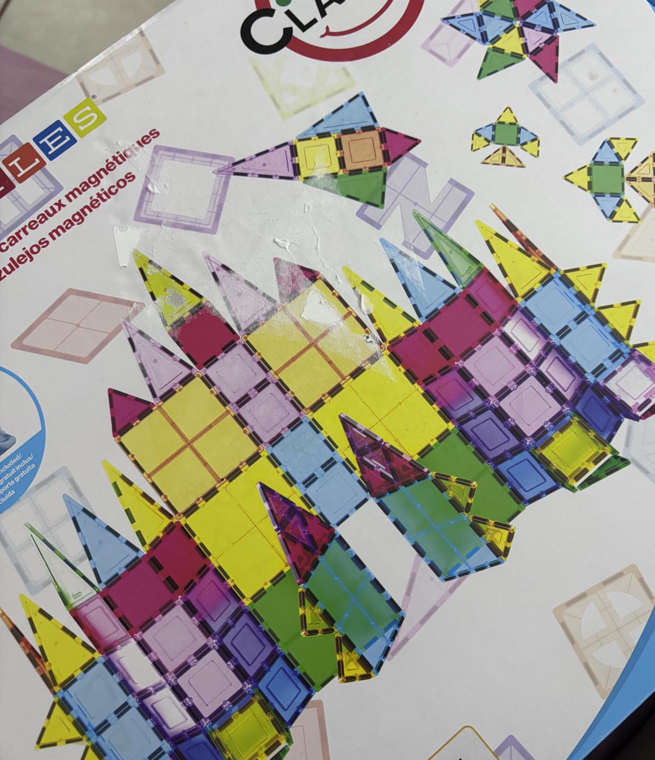 PicassoTiles 100 Piece Magnetic Tiles, Clear 3D Building Blocks for Kids 3+ | No-limit scalable builds, hands-on magnet polarity fun, family group play, quick assemble & store, shape & color recognition customer photo 1
