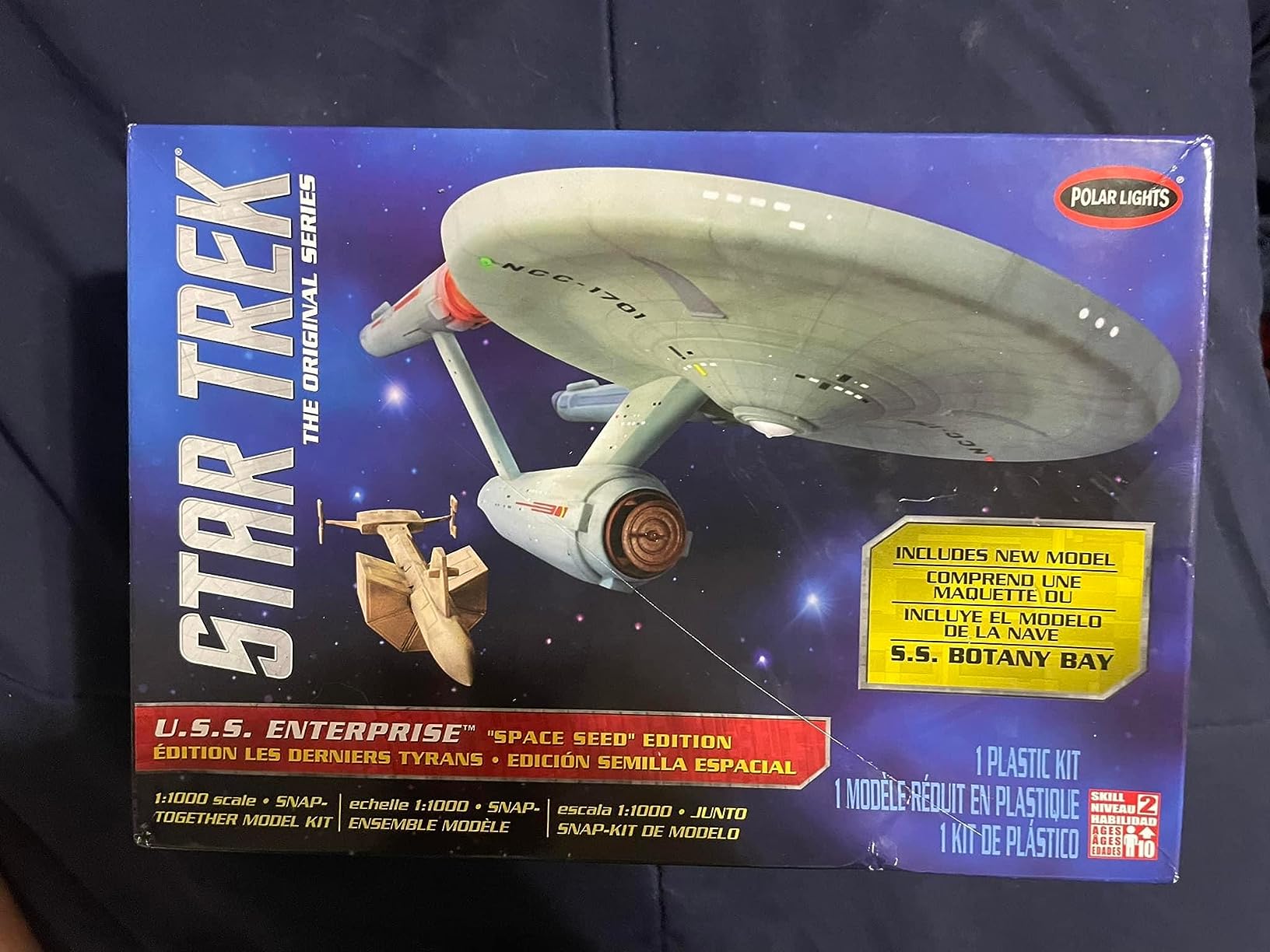 Skill 2 Model Kit Star Trek U.S.S. Enterprise and S.S. Botany Bay The Original Series Space Seed Edition Snap-Together 1/1000 Scale Model by Polar Lights customer photo 1