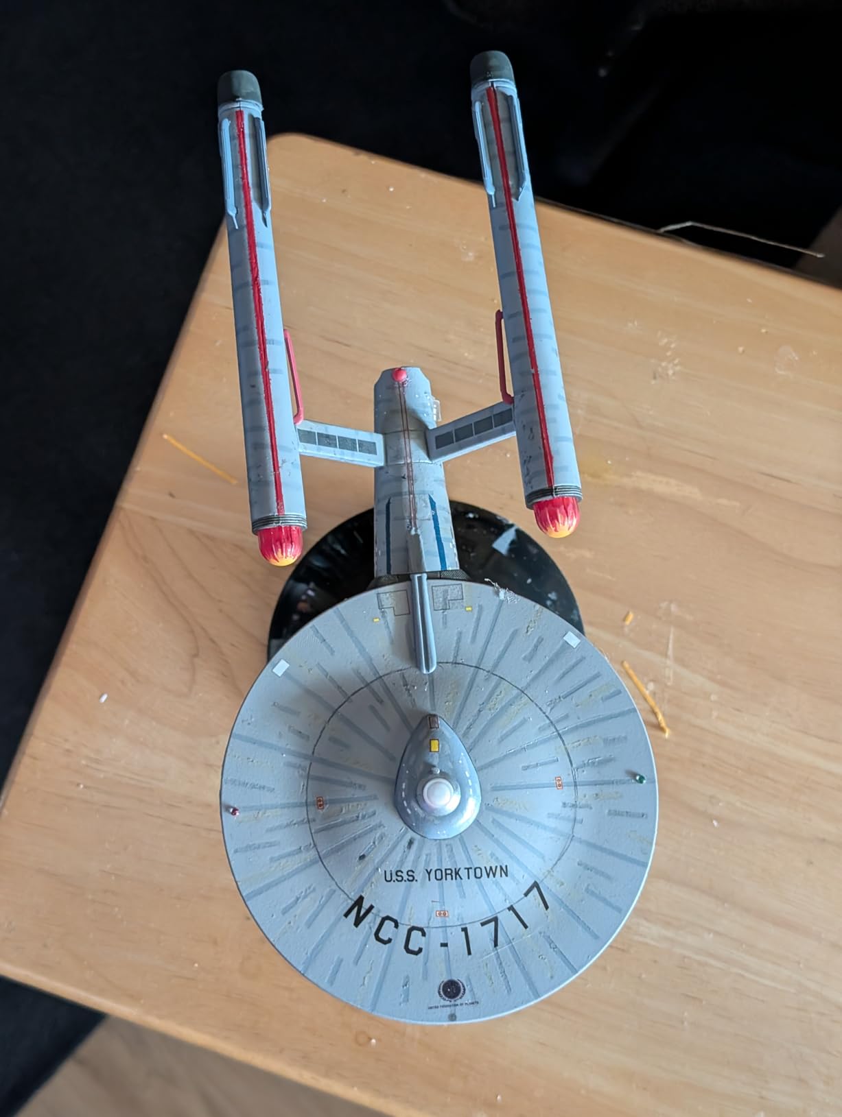 Skill 2 Model Kit Star Trek U.S.S. Enterprise and S.S. Botany Bay The Original Series Space Seed Edition Snap-Together 1/1000 Scale Model by Polar Lights customer photo 2