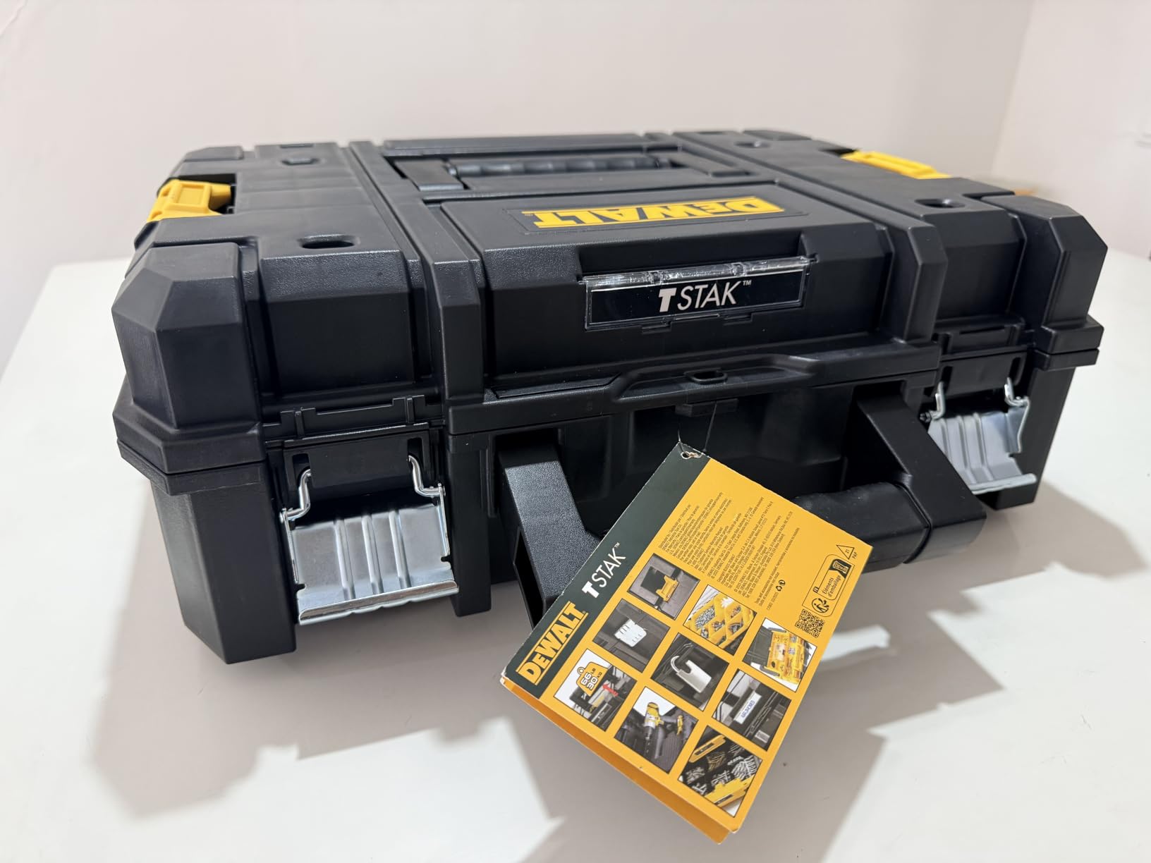DEWALT Tool Box TSTAK II, 13 In. Flat Top Tool Storage Case, Stackable Organizer Hard Case Portable Toolbox, Heavy Duty, Holds Up To 66 lbs (DWST17807) customer photo 1