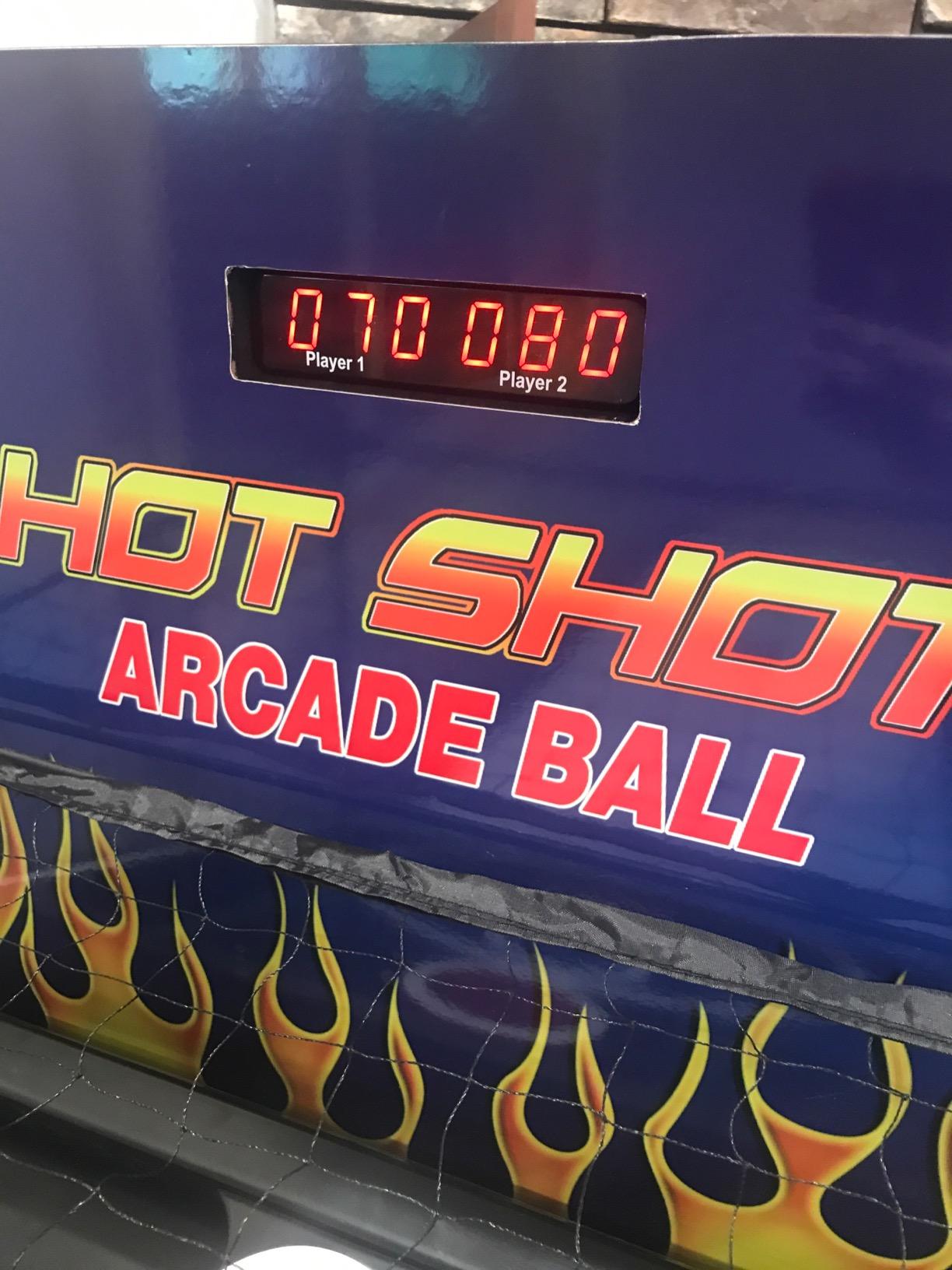 Hathaway Hot Shot 8 Ft Arcade Roll and Score Game Table for Home Family Game Room - With LED Scoring, Foldable Design, Automatic Ball Return & Scratch-Resistant Playfield - Blue Finish customer photo 1