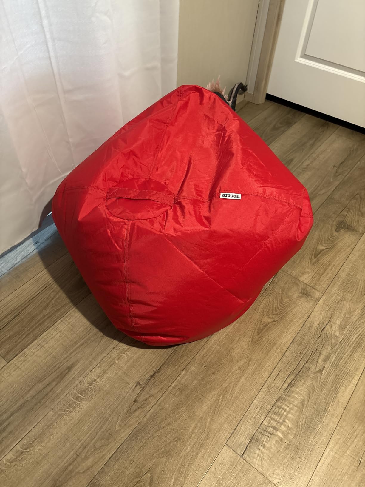 Big Joe Classic Bean Bag Chair for Kids Bedroom and Reading Nook, Easy-Clean Red, Durable Nylon Polyester Blend, 2 feet Refillable customer photo 1