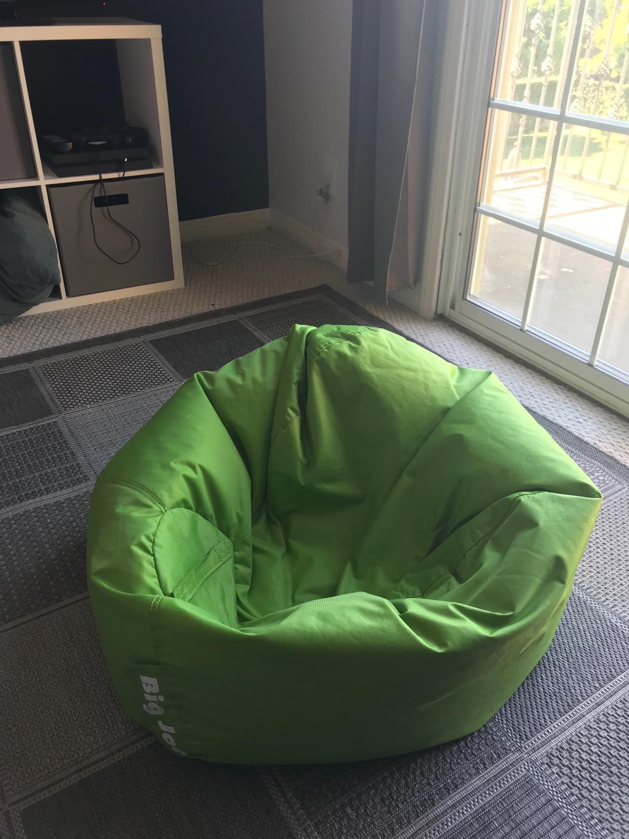 Big Joe Classic Bean Bag Chair for Kids Bedroom and Reading Nook, Easy-Clean Red, Durable Nylon Polyester Blend, 2 feet Refillable customer photo 2