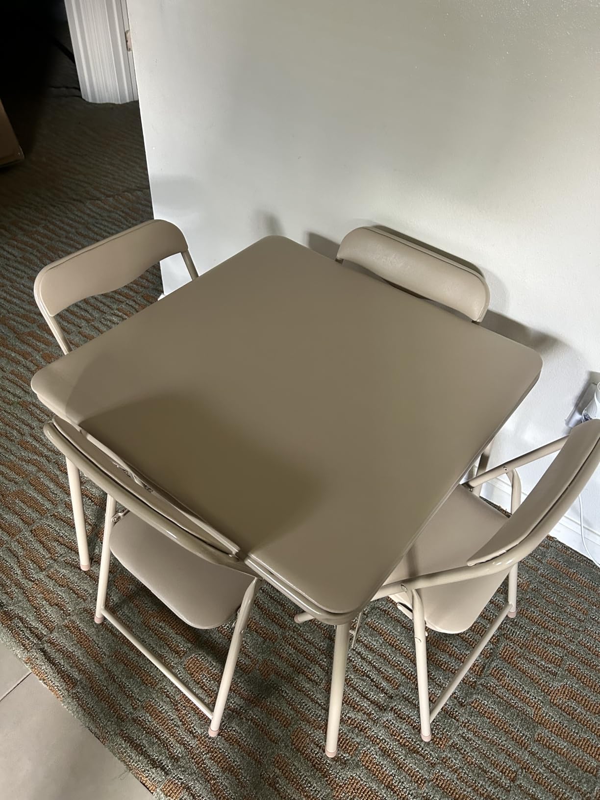 Flash Furniture Mindy Kids 5-Piece Folding Square Table and Chairs Set for Daycare and Classrooms, Children's Activity Table and Chairs Set, Multicolor customer photo 2