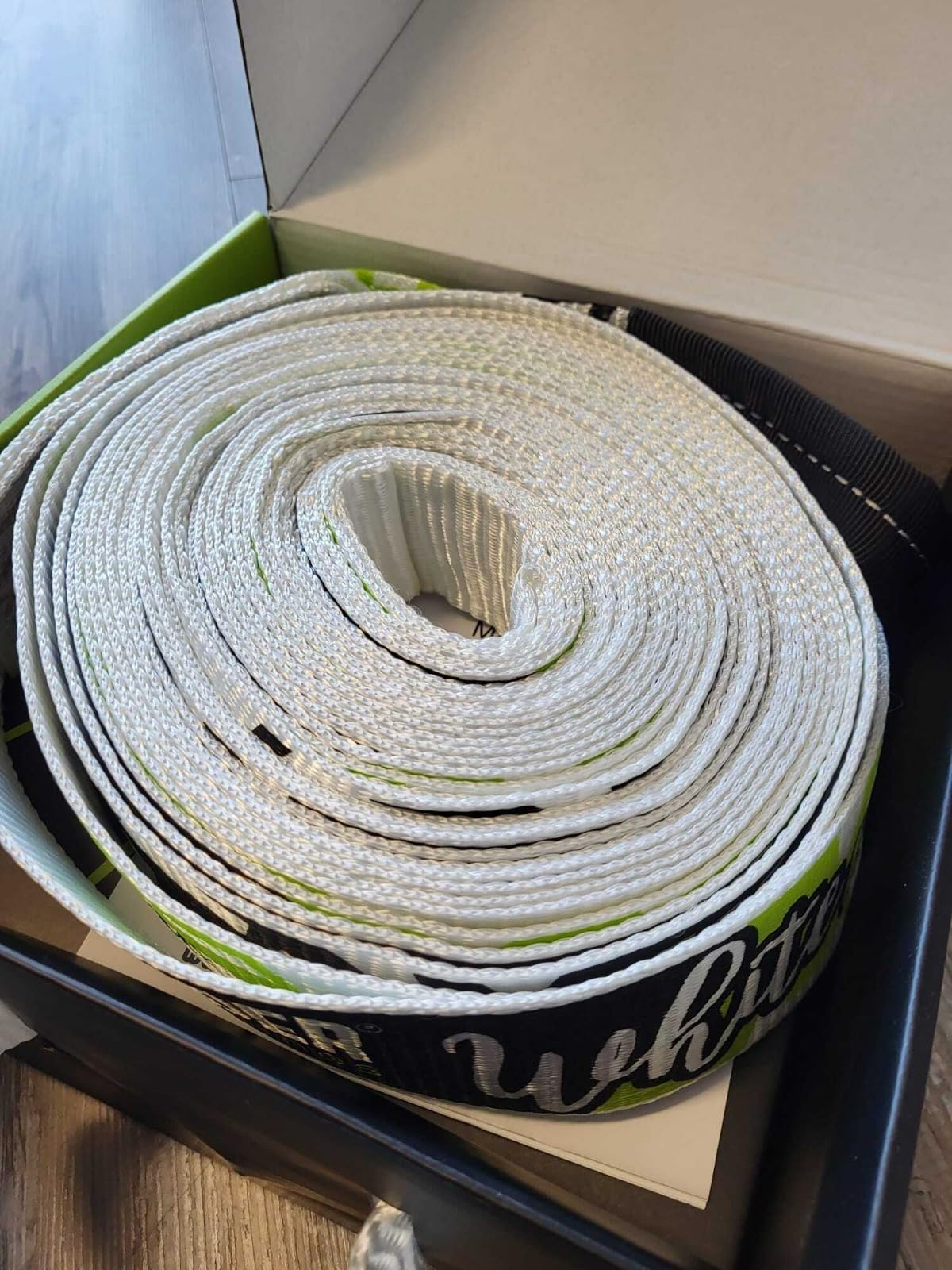Spider Slacklines - White Line Slackline Kit for Beginners - Contains a Ratchet and a 50 ft Line - Complete Set 50 ft Length customer photo 2