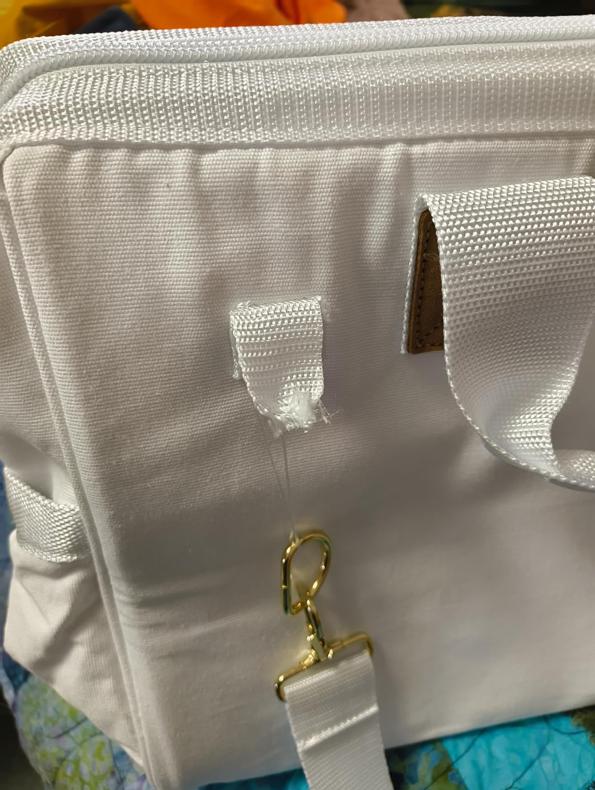 Dickies 20-Inch Durable Canvas Work Bag for Painters, Carpenters, and Builders, Heavy-Duty Zipper, Reinforced Handles, Exterior Pockets, Shoulder Strap, White customer photo 1