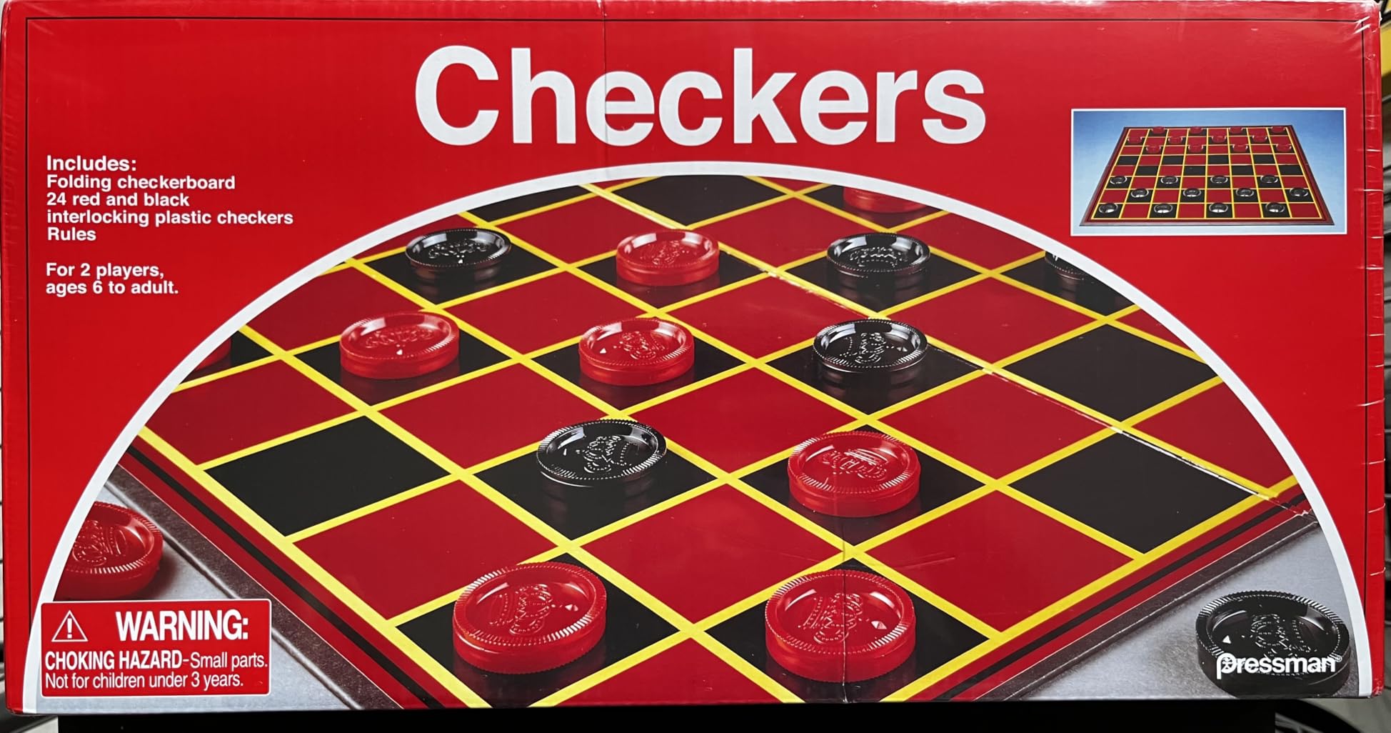 Pressman Checkers -- Classic Game With Folding Board and Interlocking Checkers, 2 Players customer photo 2