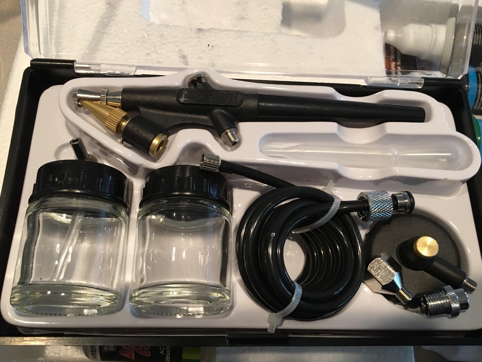 Master Airbrush Cool Runner II Airbrush Kit with Dual Fan Air Compressor, 3 Airbrushes, 6 Color Acrylic Paint Set, Cleaning Brushes & How-To Air Brush Manual, Gravity & Siphon Feed customer photo 1