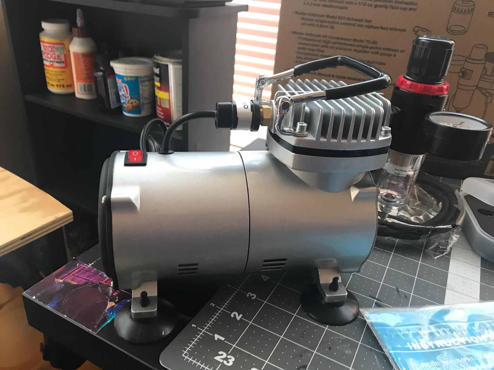 Master Airbrush Cool Runner II Airbrush Kit with Dual Fan Air Compressor, 3 Airbrushes, 6 Color Acrylic Paint Set, Cleaning Brushes & How-To Air Brush Manual, Gravity & Siphon Feed customer photo 2
