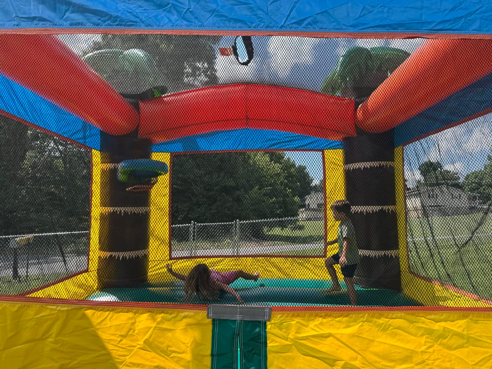 JumpOrange 14'x14' Commercial Safari Inflatable Bounce House - 13ft Tall Heavy Duty 15oz PVC Bouncer with Blower & Basketball Hoop- Indoor& Outdoor Rental Grade Jump House for Kids and Adults customer photo 1