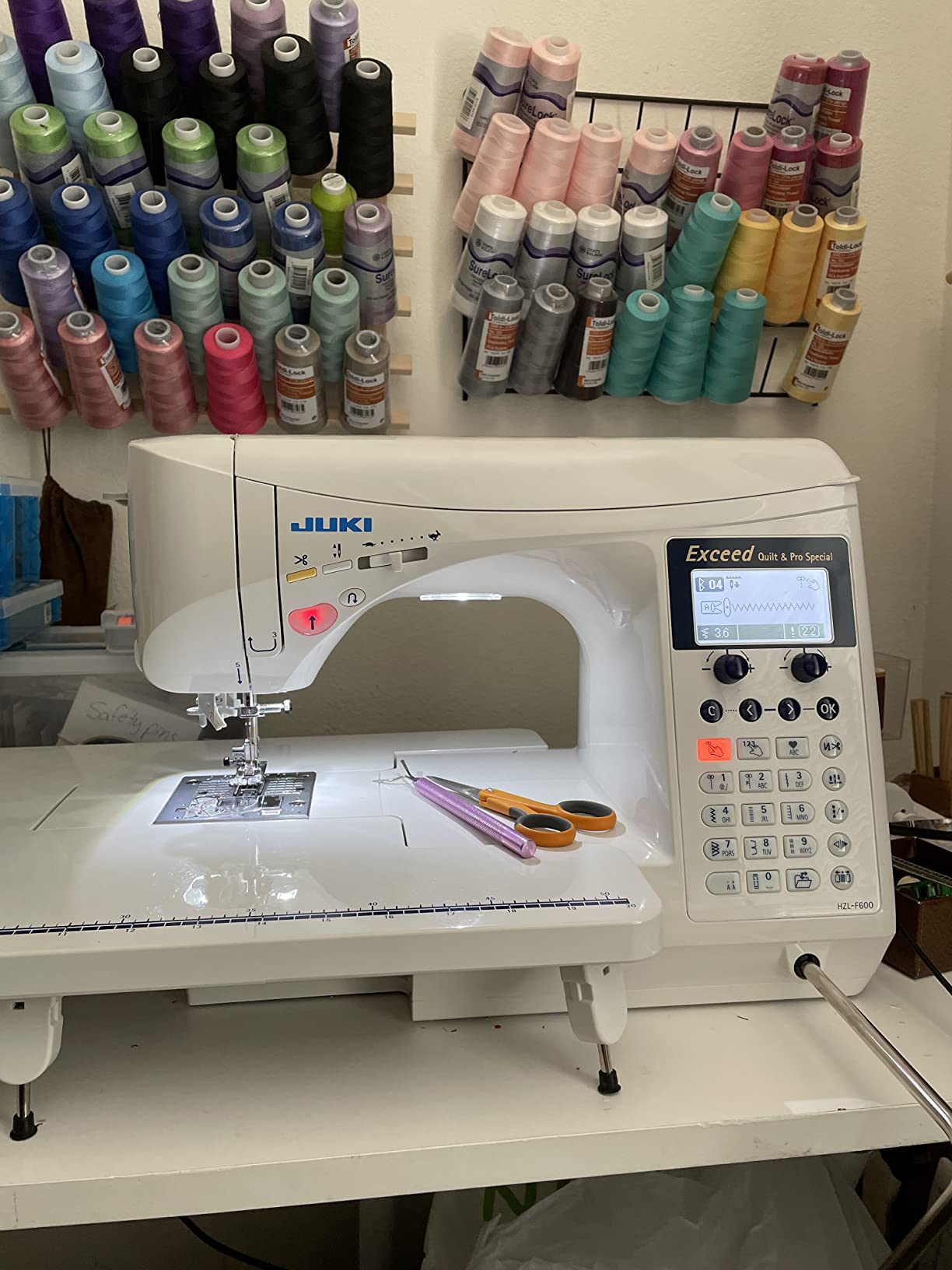 Juki HZL-F600 Full Sized Computer Sewing and Quilting Machine customer photo 1