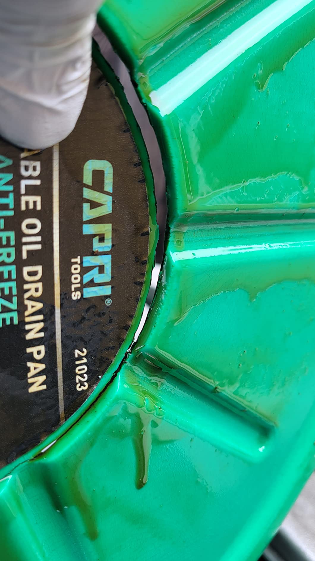 Capri Tools CP21023 Portable Oil Drain Pan, Anti-Freeze, Green customer photo 2