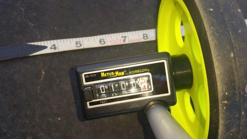 Komelon ML1810 Measuring Wheel for Feet, 6-Inch, Hi-Viz Yellow customer photo 1