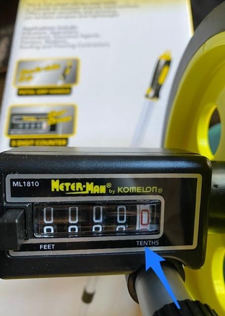 Komelon ML1810 Measuring Wheel for Feet, 6-Inch, Hi-Viz Yellow customer photo 2