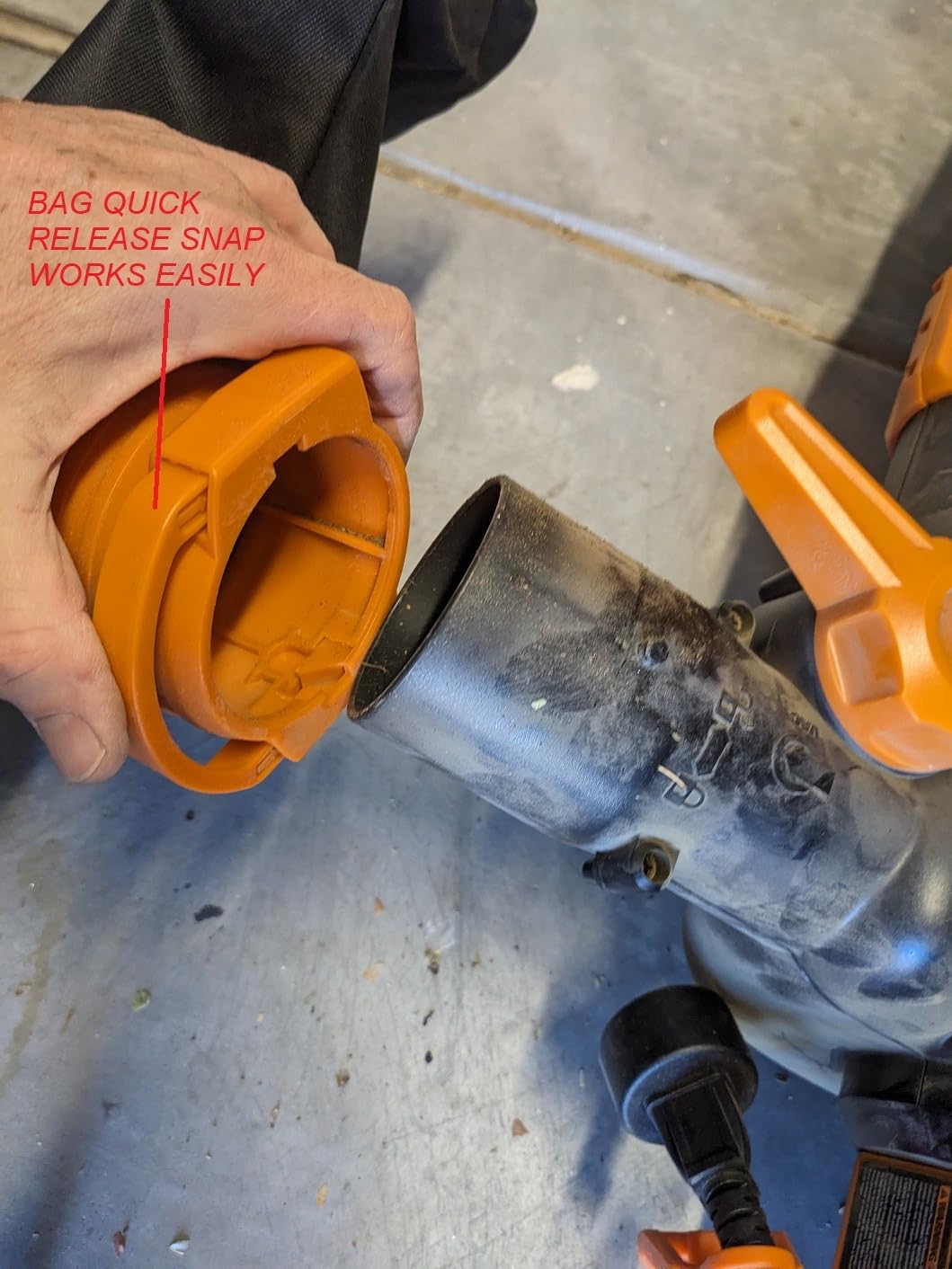 WORX Trivac 3-in-1 Electric Leaf Blower/Leaf Vacuum/Leaf Mulcher, WG509 | 350CFM & 210MPH Airflow, 18:1 Mulch Ratio for Efficient Leaf Removal, Corded customer photo 1