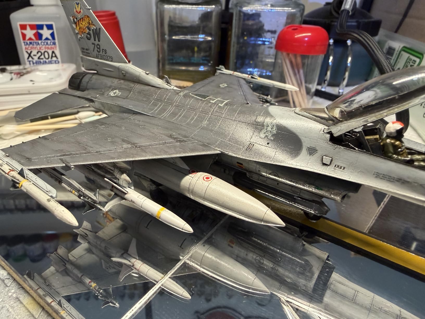 Tamiya Models Block 50 Fighting Falcon with Full Equipment Model Kit, Grey, Small customer photo 2