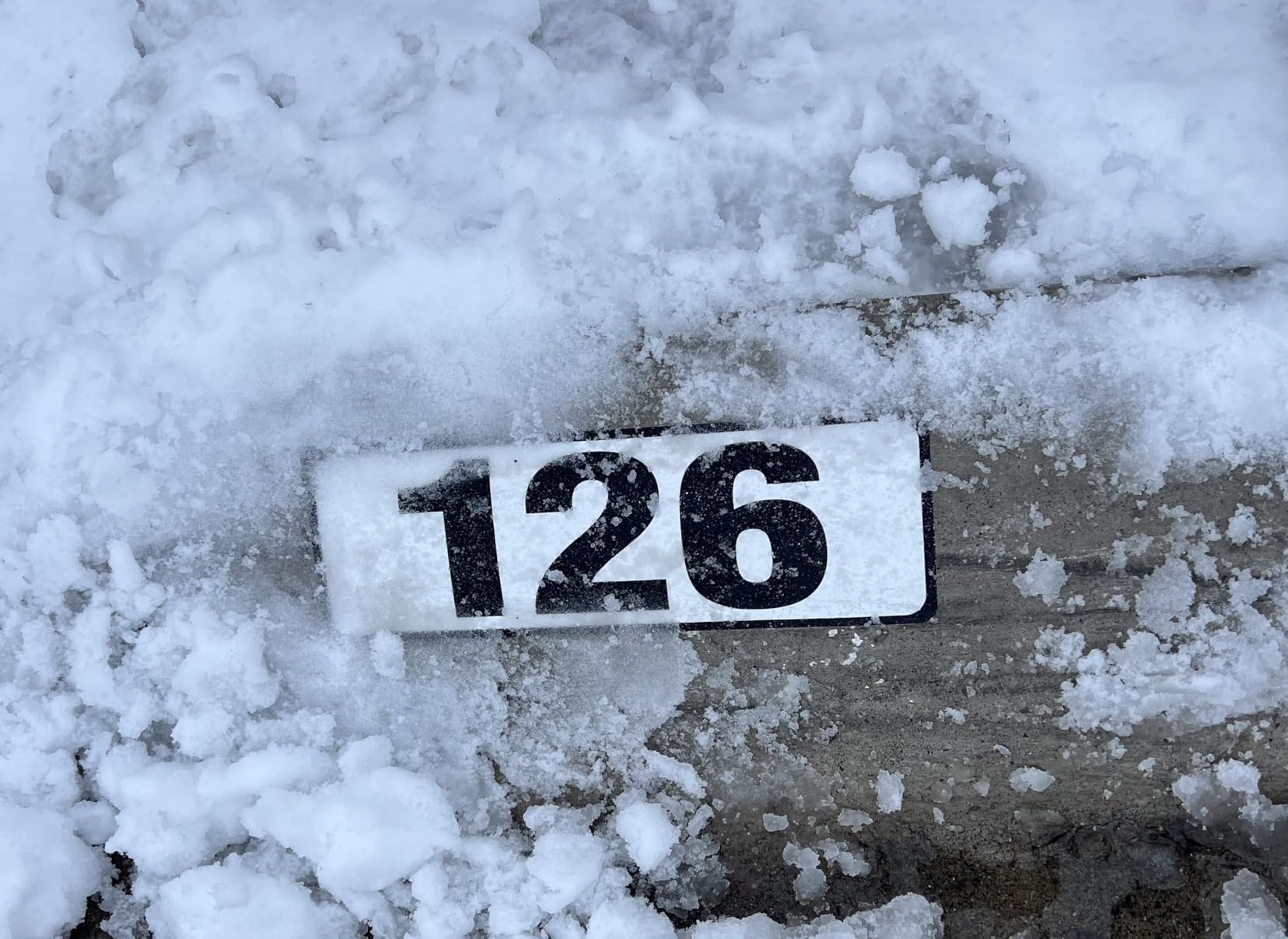 Curb-N-Sign Curb Wrap Address Decal for Curbs - White Custom House Number Decals for Front Doors, Windows, Curbs, or Walls - Weather Resistant Wraps Perfect for Outside House Address customer photo 1