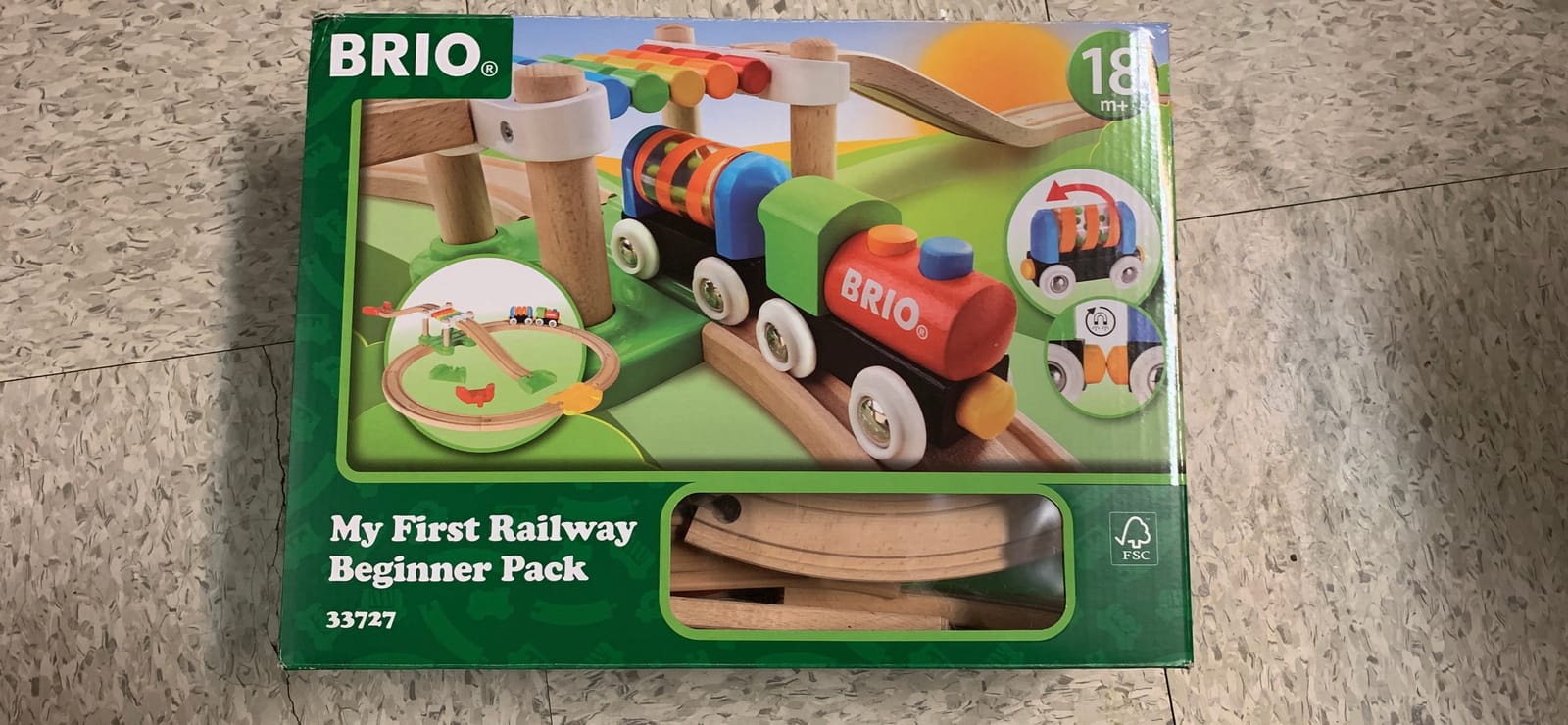 BRIO My First Railway Beginner Pack - 18-Piece FSC-Certified Wood Train Set - Compatible with All BRIO Sets - Includes Rainbow Bridge & Rattle Wagon - Safe Play - Toddlers Ages 18 Months & Older customer photo 1