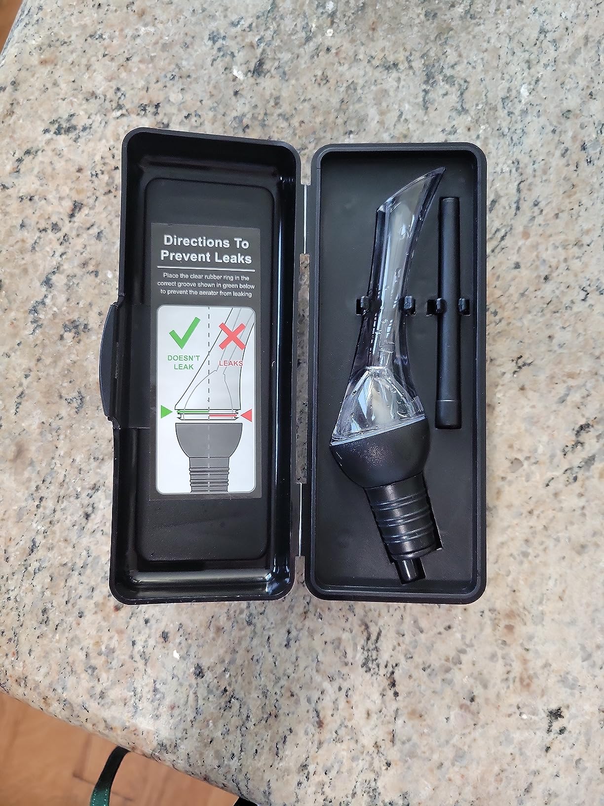 Vintorio Wine Aerator Pourer - Premium Aerating Pourer and Decanter Spout (Black) customer photo 2