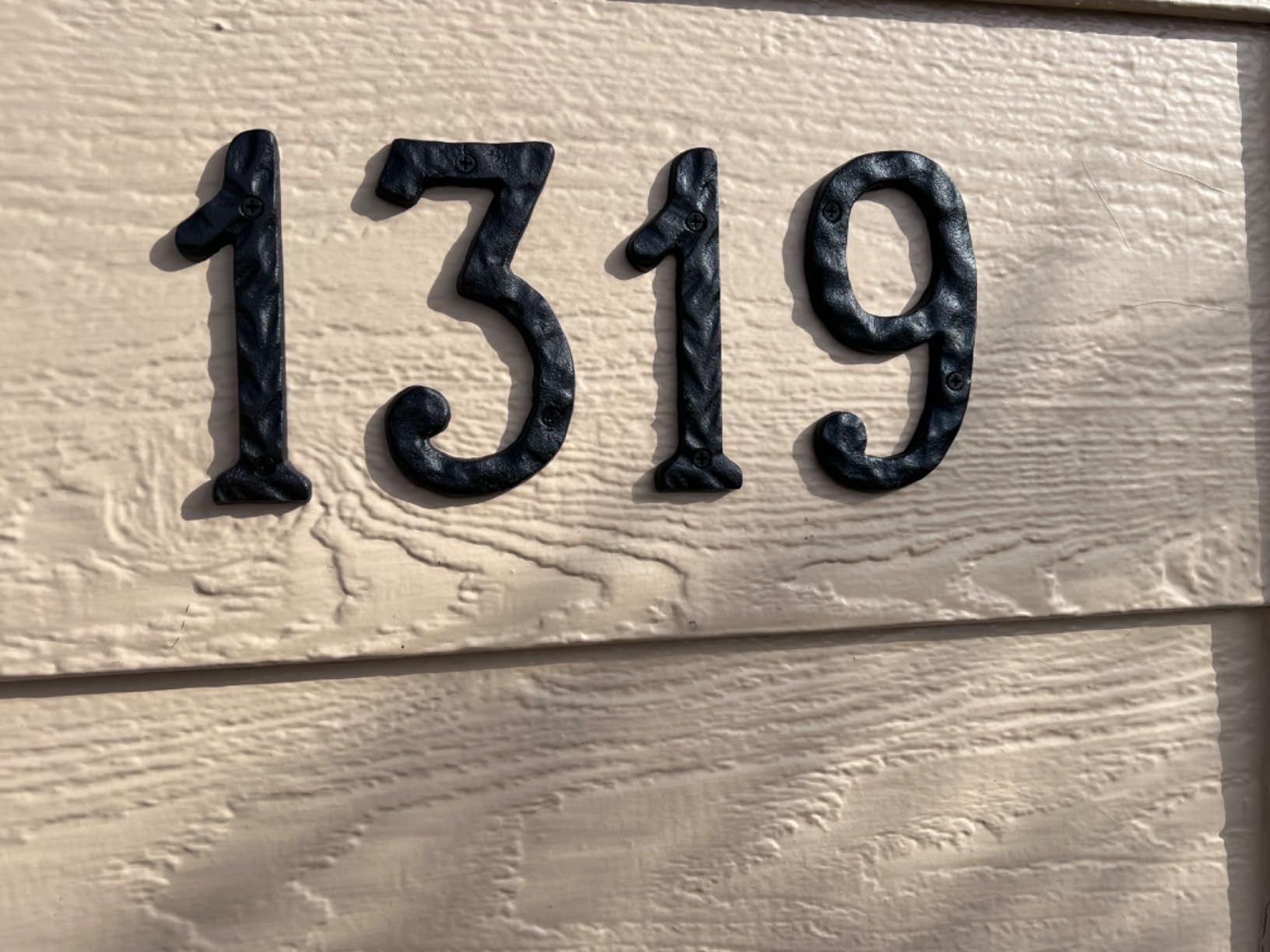 NACH House Numbers for Outside, 5.5 inch Black Address Numbers for House - Rustic Numbers for Outside with Mounting Hardware customer photo 1