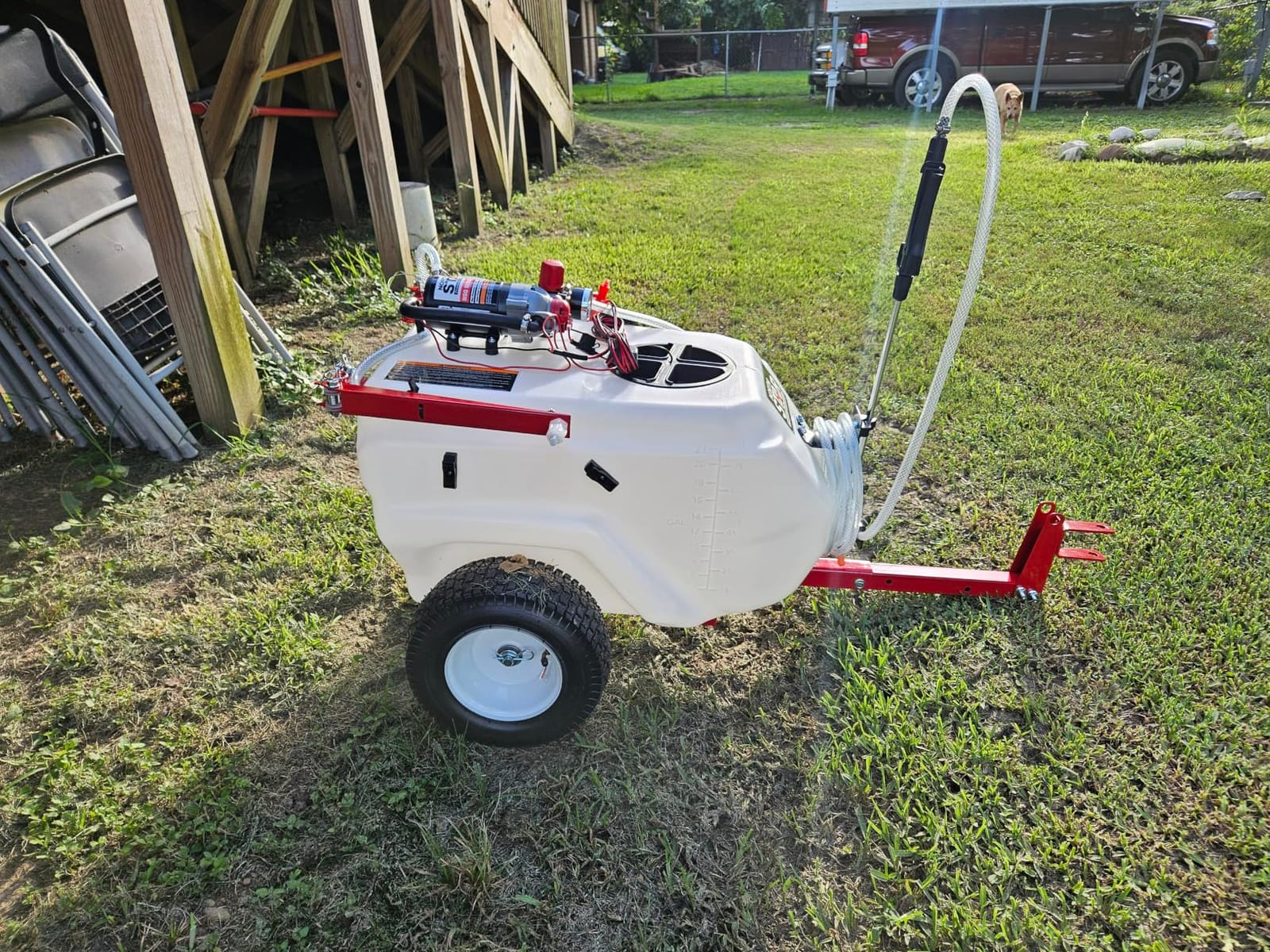 NorthStar 31-Gallon Tow-Behind Boom/Spot Sprayer, 2.2 GPM, 12V, 70 PSI | NSQ on-demand pump, Spring-loaded breakaway boom, Wide-area coverage, Targeted spot application, ATV/lawn tractor towing customer photo 2
