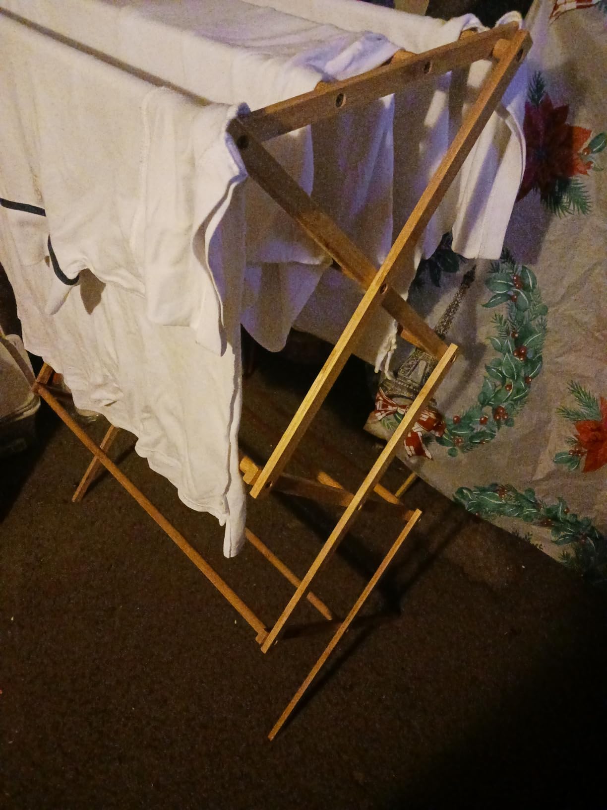Home-it Wooden Clothes Drying Rack for Laundry - Collapsible Folding Bamboo Laundry Drying Rack for Drying Clothes - Heavy Duty Pre Assembled customer photo 2