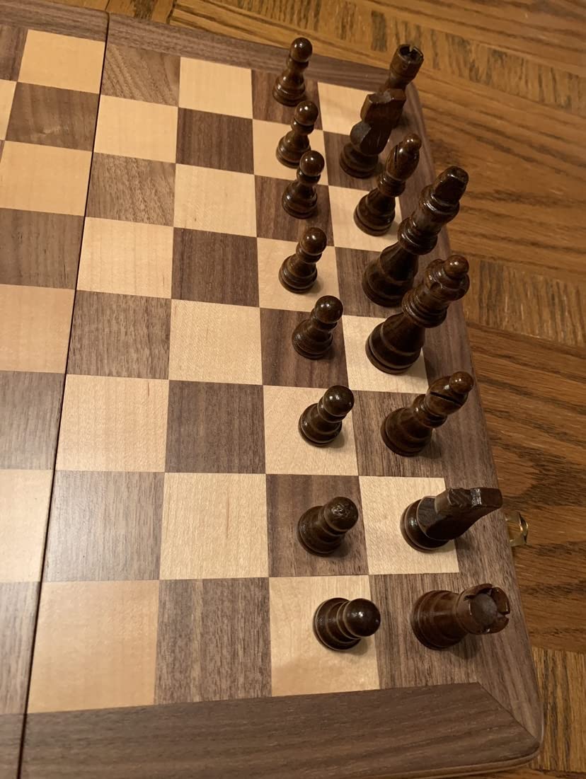 Chess Armory Wooden Chess Set 15 Inch - Classic Handcrafted Game Board for Adults with Extra Queen Pieces and Storage Box - Ideal for Home and Travel - Non-Magnetic customer photo 2