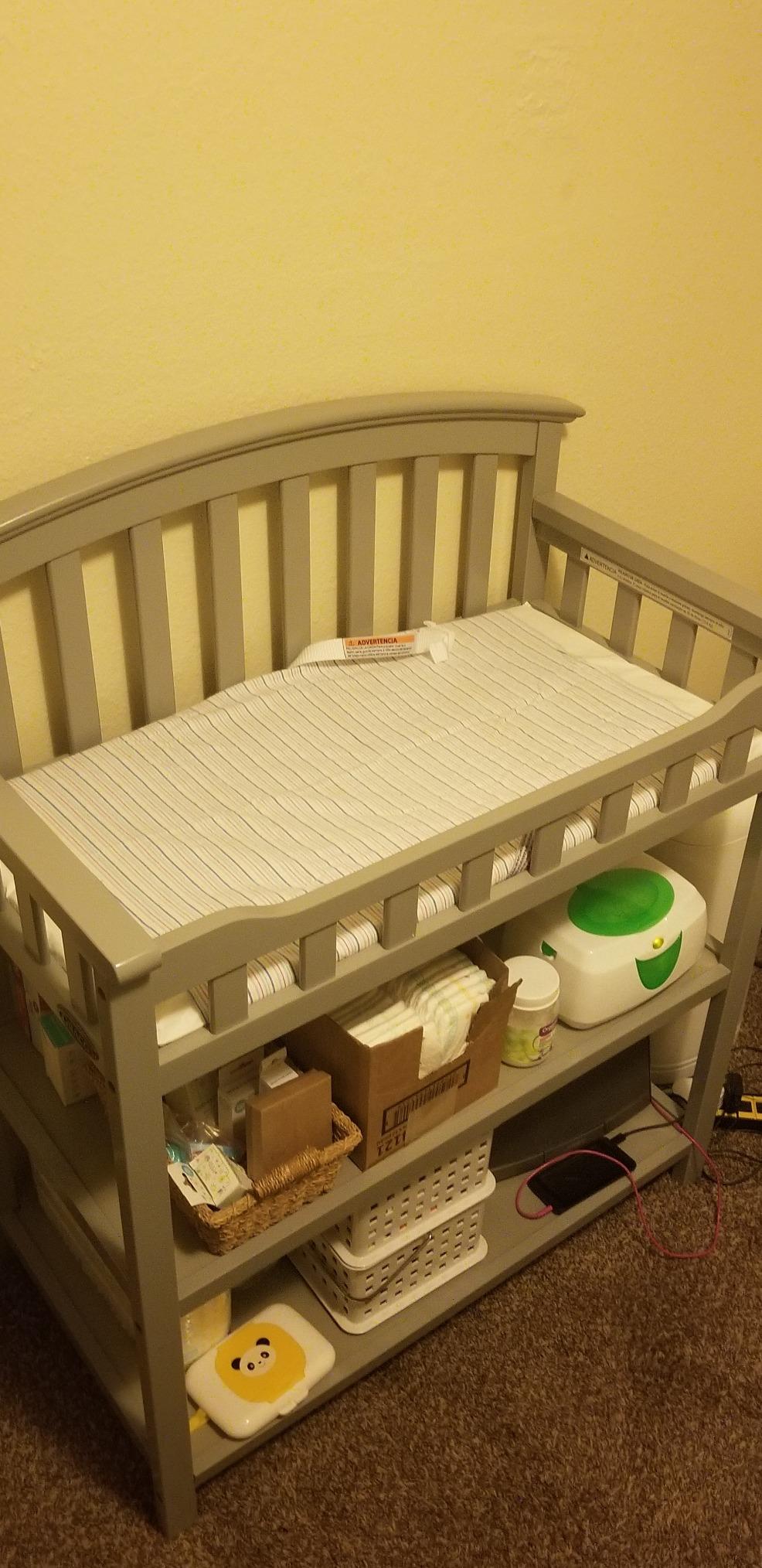 Graco Changing Table with Water-Resistant Changing Pad (White) - GREENGUARD Gold Certified, Multi Storage Nursery Changing Table for Infants and Babies customer photo 1