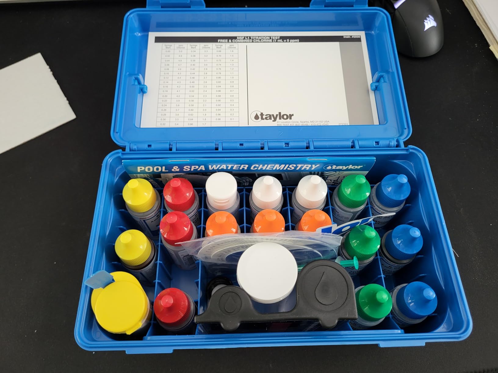 Taylor K-2006-SALT FAS-DPD, 9-in-1 Pool & Spa Test Kit, Free & Combined Chlorine, pH, Acid & Base Demand, Total Alkalinity, Calcium Hardness, Cyanuric Acid (CYA), and Chloride (Sodium Chloride). customer photo 2