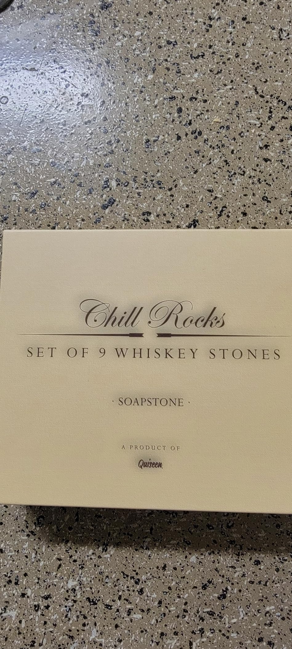 Set of 9 Grey Beverage Chilling Stones [Chill Rocks] Whiskey Stones for Whiskey and Other Beverages - in Gift Box with Velvet Carrying Pouch - Made of 100% Pure Soapstone - by Quiseen customer photo 2