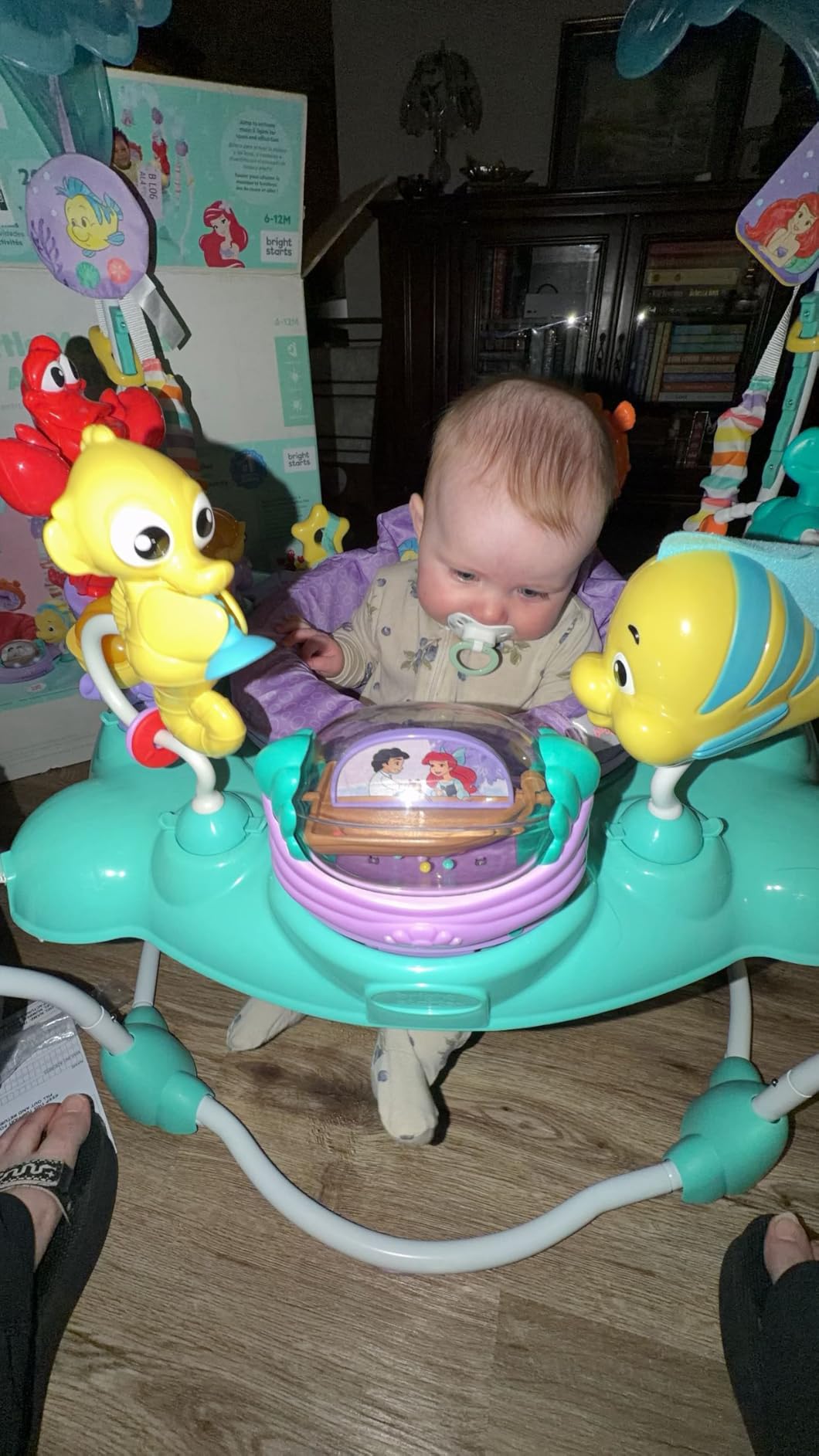 Bright Starts Disney Baby Finding Nemo Sea of Activities Baby Activity Center Jumper with Interactive Toys, Lights, Songs & Sounds, 6-12 Months (Blue) customer photo 1