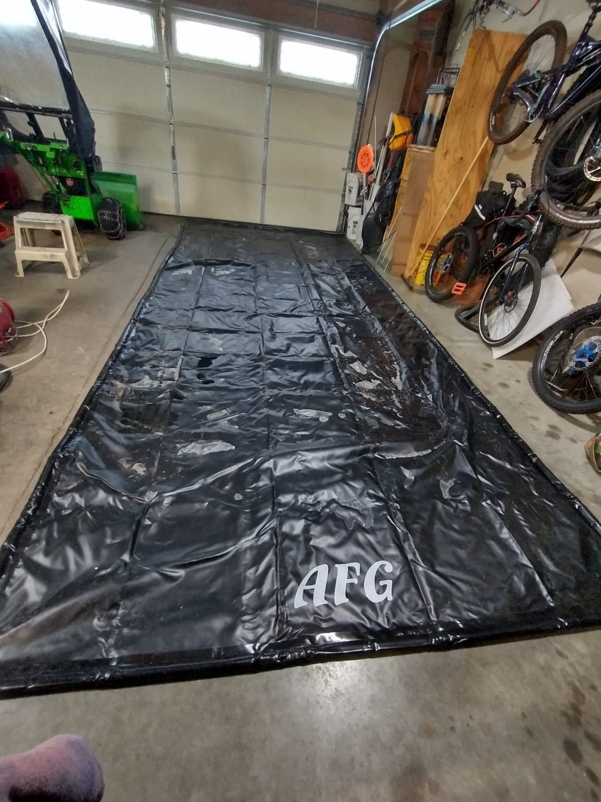 AutoFloorGuard Garage Containment Mat for SUVs & Trucks, 8.5 Ft x 20 Ft | Water-Tight Welded Seams, Raised Perimeter Edge, Holds 64 Gallons, Catches Snow, Ice & Mud, Includes Telescoping Squeegee customer photo 2