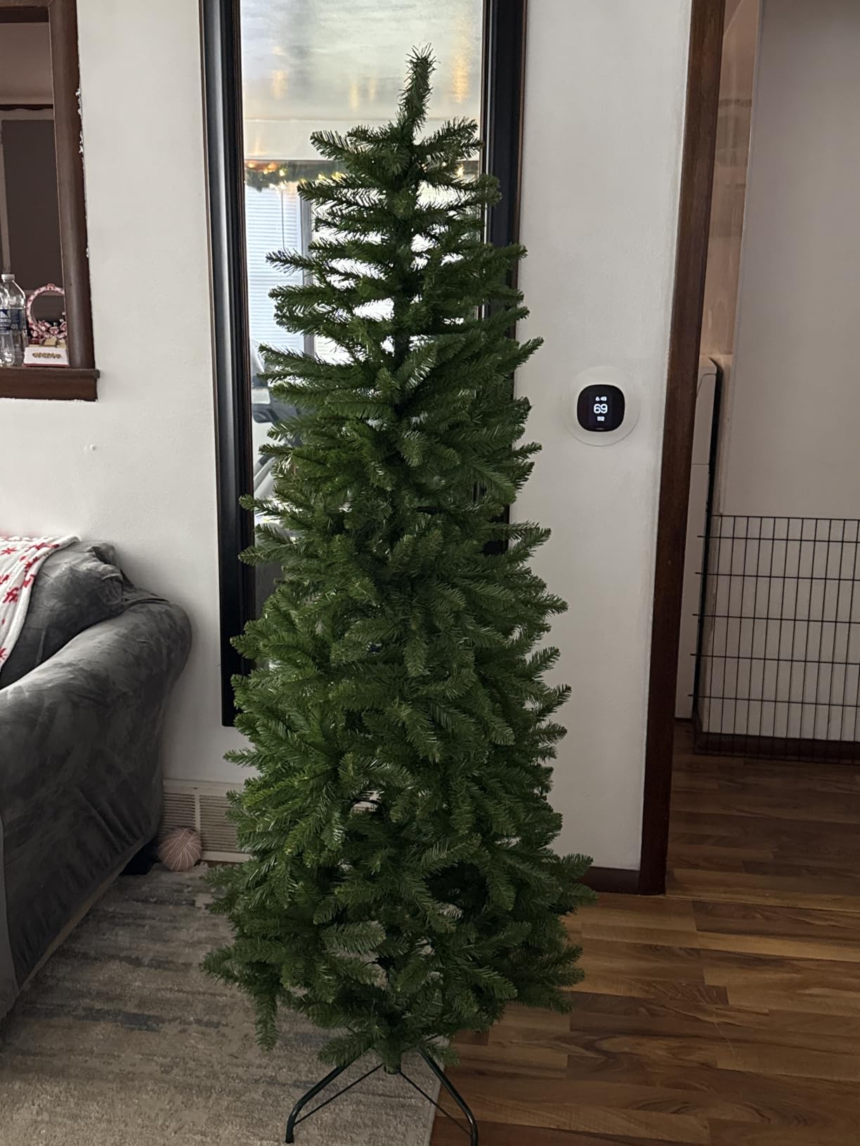 National Tree Company 6ft Unlit Kingswood Fir Slim Christmas Tree | 629 Tips, Includes Stand, Artificial, Green customer photo 1