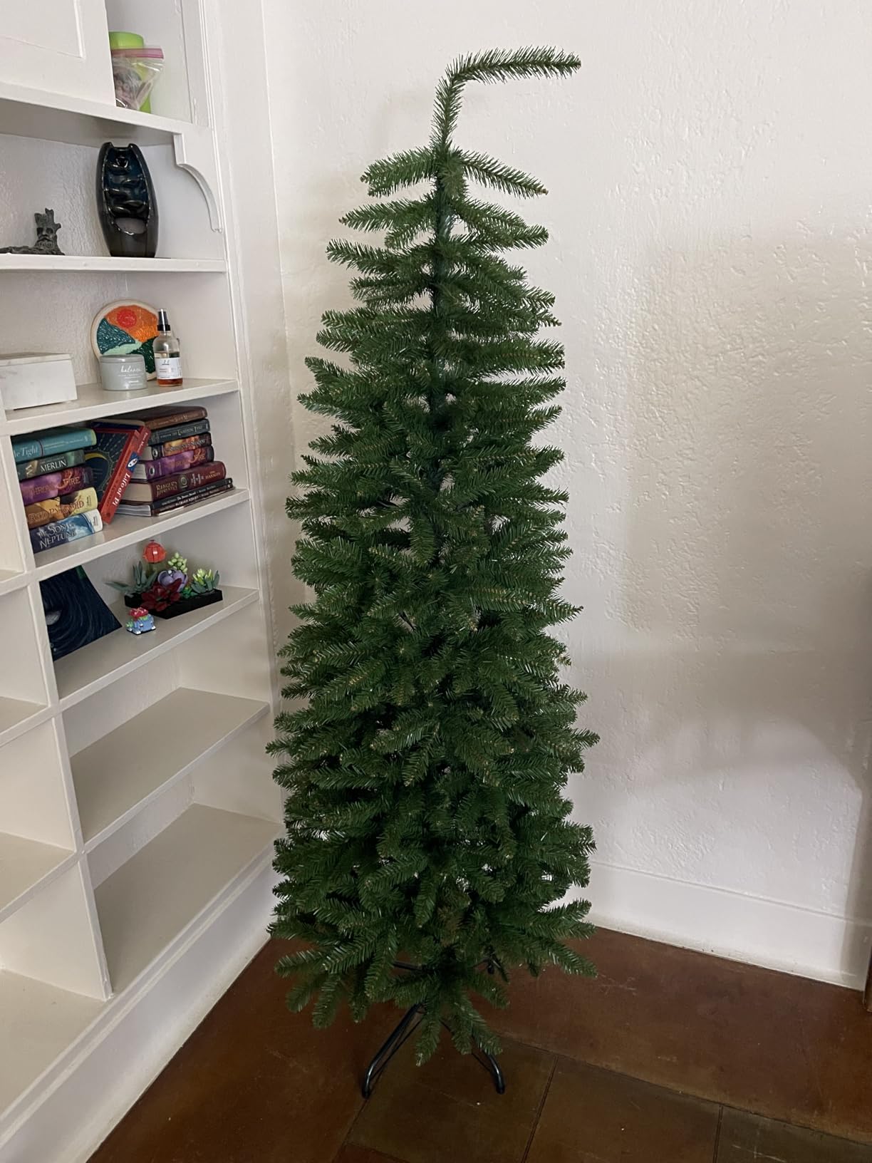 National Tree Company 6ft Unlit Kingswood Fir Slim Christmas Tree | 629 Tips, Includes Stand, Artificial, Green customer photo 2