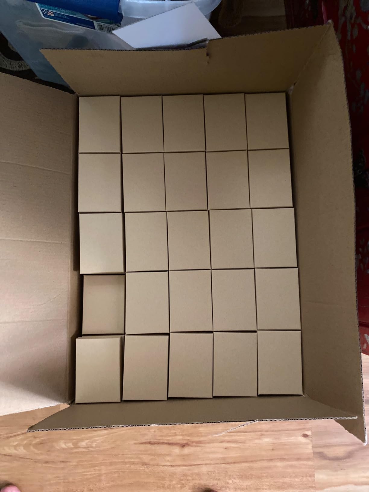 TheDisplayGuys 100 Cardboard Jewelry Gift Boxes with Inserts - Kraft Brown | Size #21 - 2.6