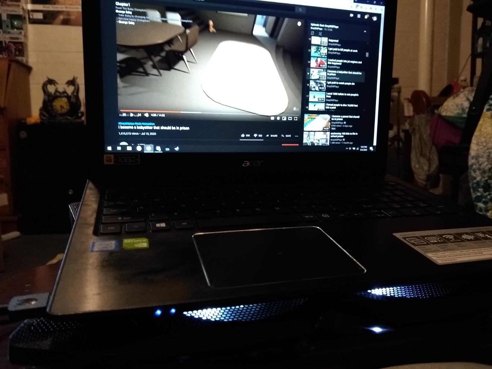 KLIM Wind Laptop Cooling Pad - New Version - The Most Powerful Rapid Action Cooling Fan - Laptop Stand with 4 Cooling Fans at 1200 RPM - Blue customer photo 2