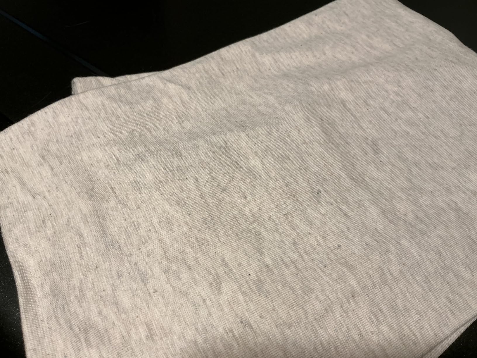 Amazon Basics 4 Piece Breathable 100% Cotton Jersey Knit Bed Sheet Set, Includes Flat and Fitted Sheets, Pillowcase, Stretchy, Full, Light Gray, Solid customer photo 1