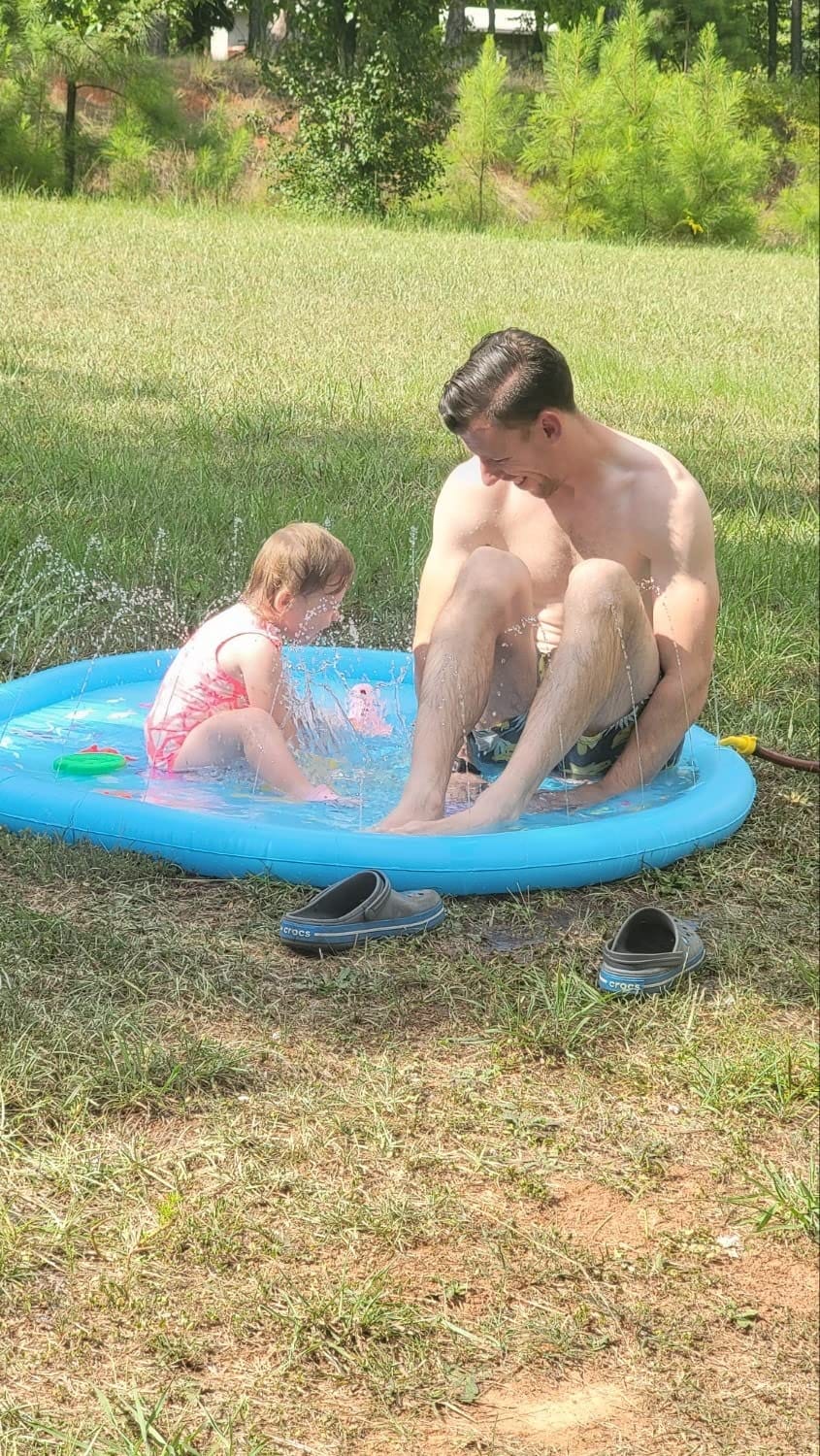 Hitop Kids Sprinklers for Outside, Splash Pad for Toddlers & Baby Pool 3-in-1 60