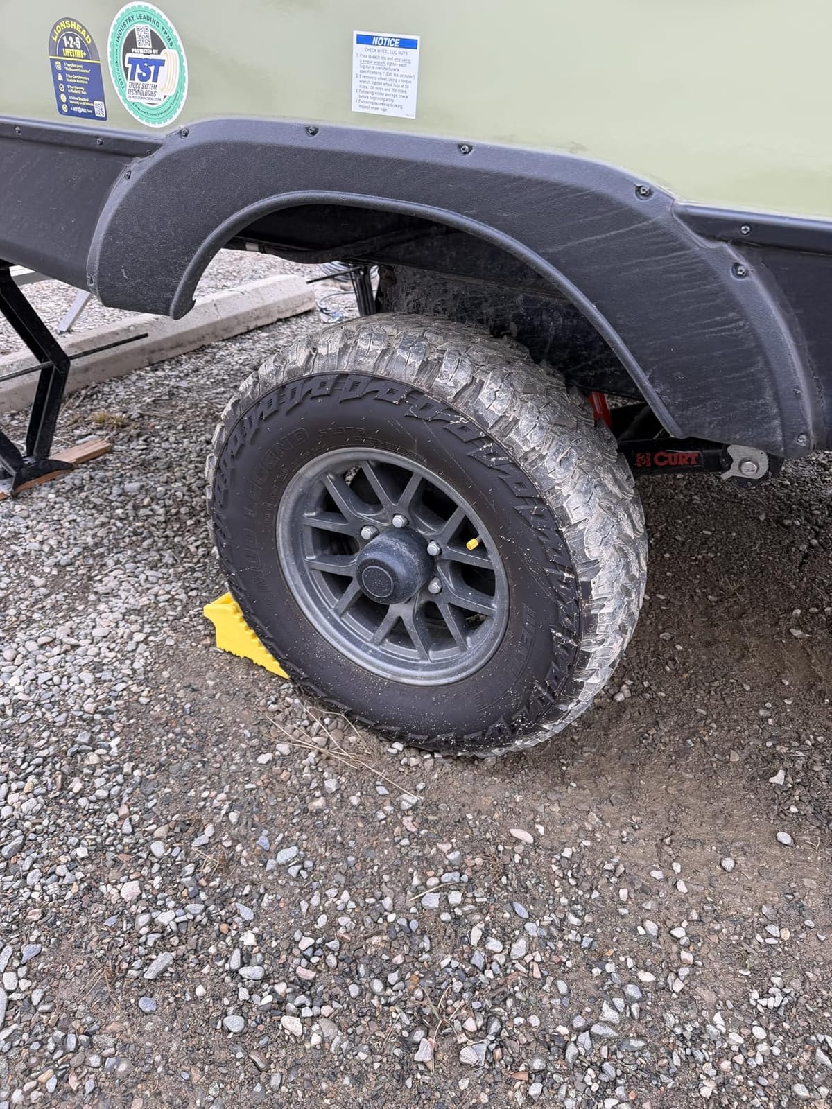 MaxxHaul Solid Rubber Wheel Chock 2-Pack | 8