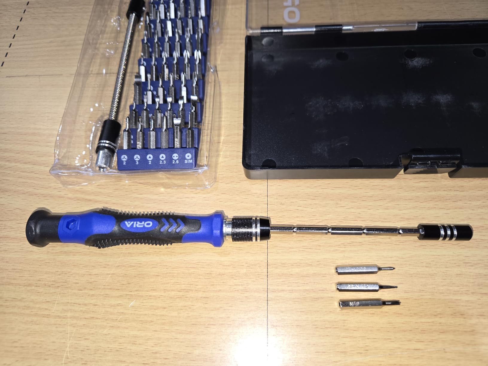 ORIA Precision Screwdriver Set, 61 in 1 Small Screwdriver Set with 57 Precision Bits, Portable Repair Tool Kit, Magnetic Screw Driver Kit with Extension Rod for Smartphone, PC, Watch, Toys, Blue customer photo 1