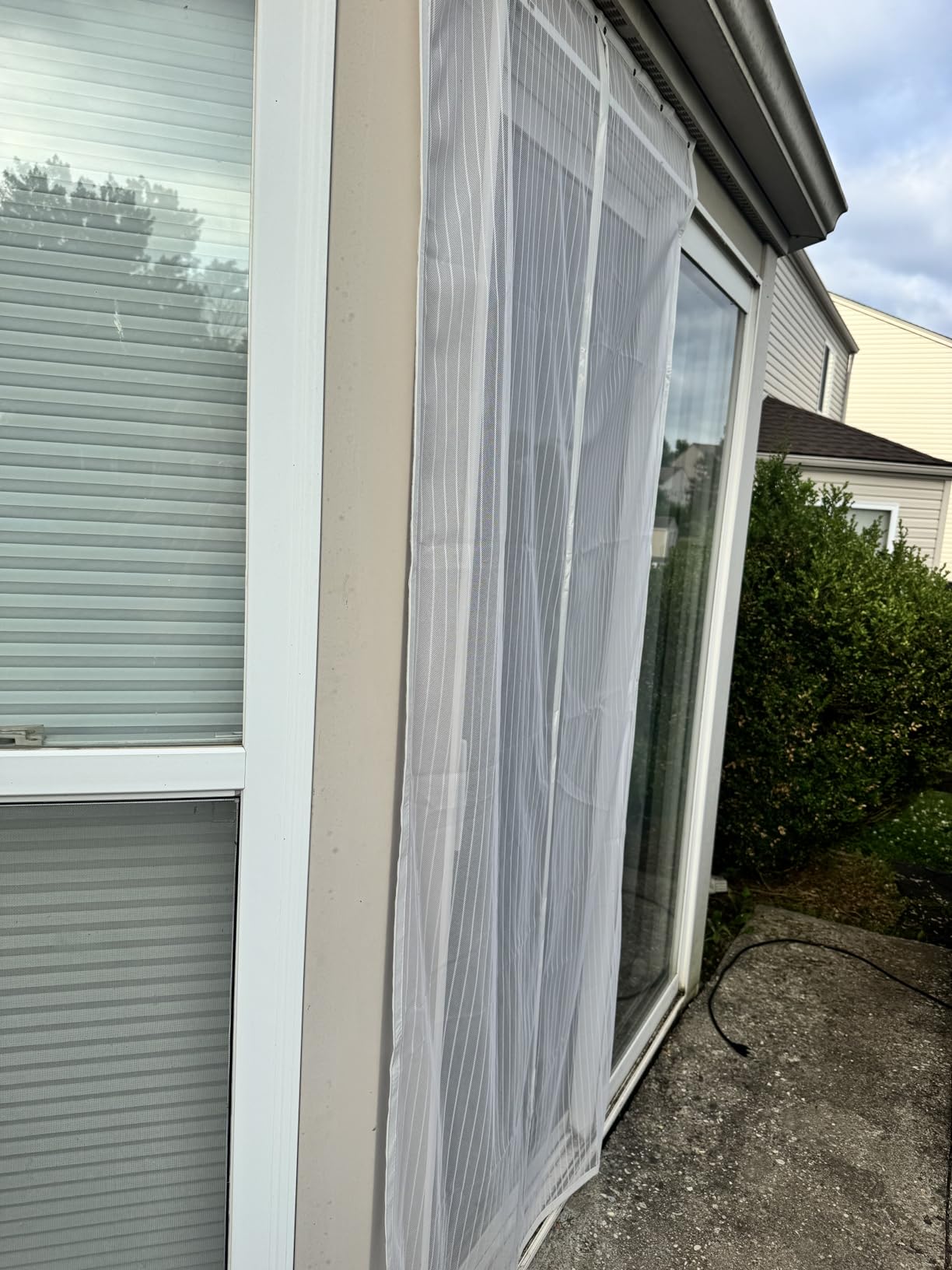 Flux Phenom Magnetic Screen Door - Bugs Out, Breeze in - 9min Install Auto-Sealing Heavy Duty Double Stitched Mesh, 52 Magnets, Hands Free Sliding & Patio Doors Net, Pet & Kid Friendly, 38 x 82 Inch customer photo 1