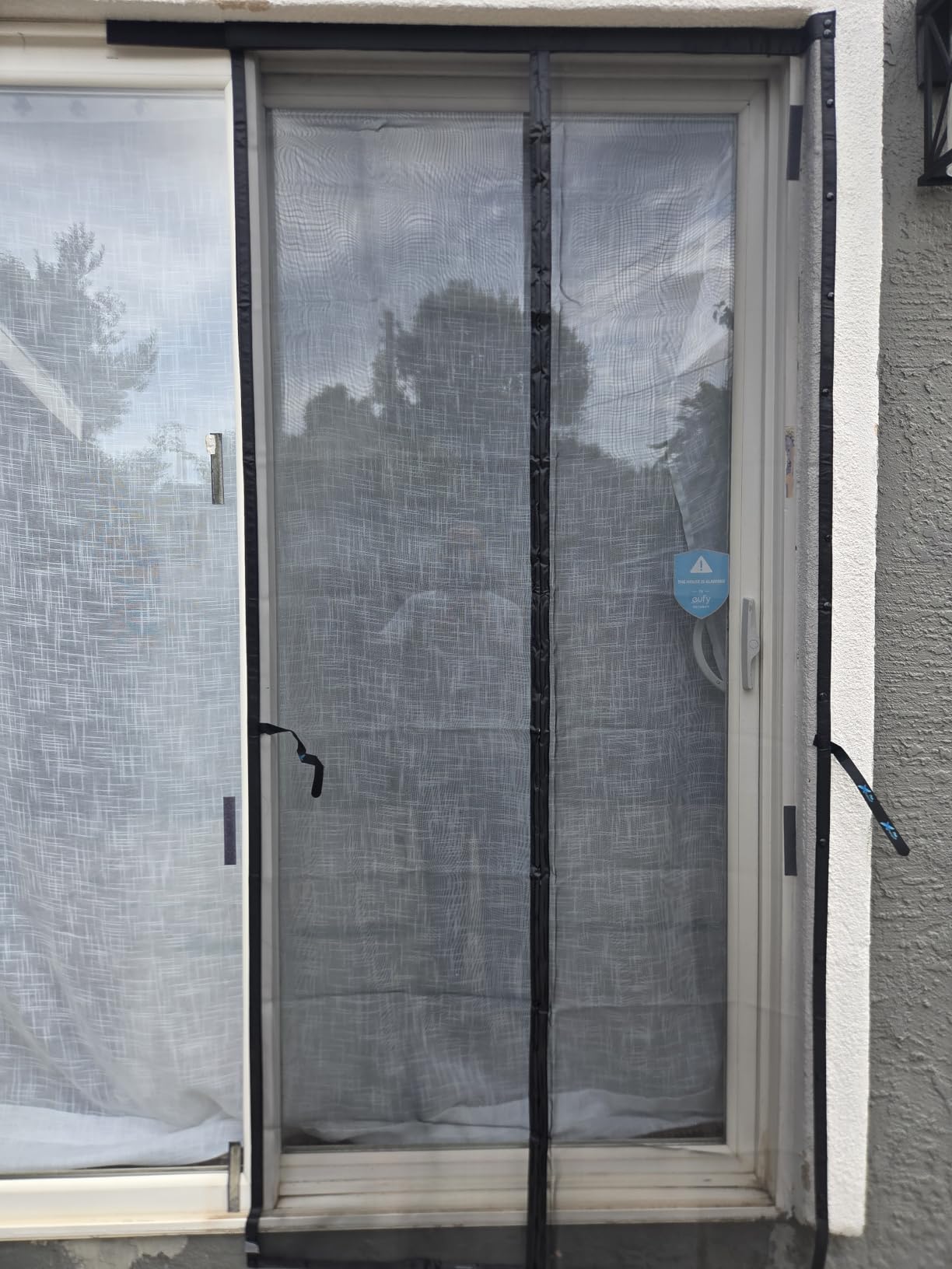 Flux Phenom Magnetic Screen Door - Bugs Out, Breeze in - 9min Install Auto-Sealing Heavy Duty Double Stitched Mesh, 52 Magnets, Hands Free Sliding & Patio Doors Net, Pet & Kid Friendly, 38 x 82 Inch customer photo 2