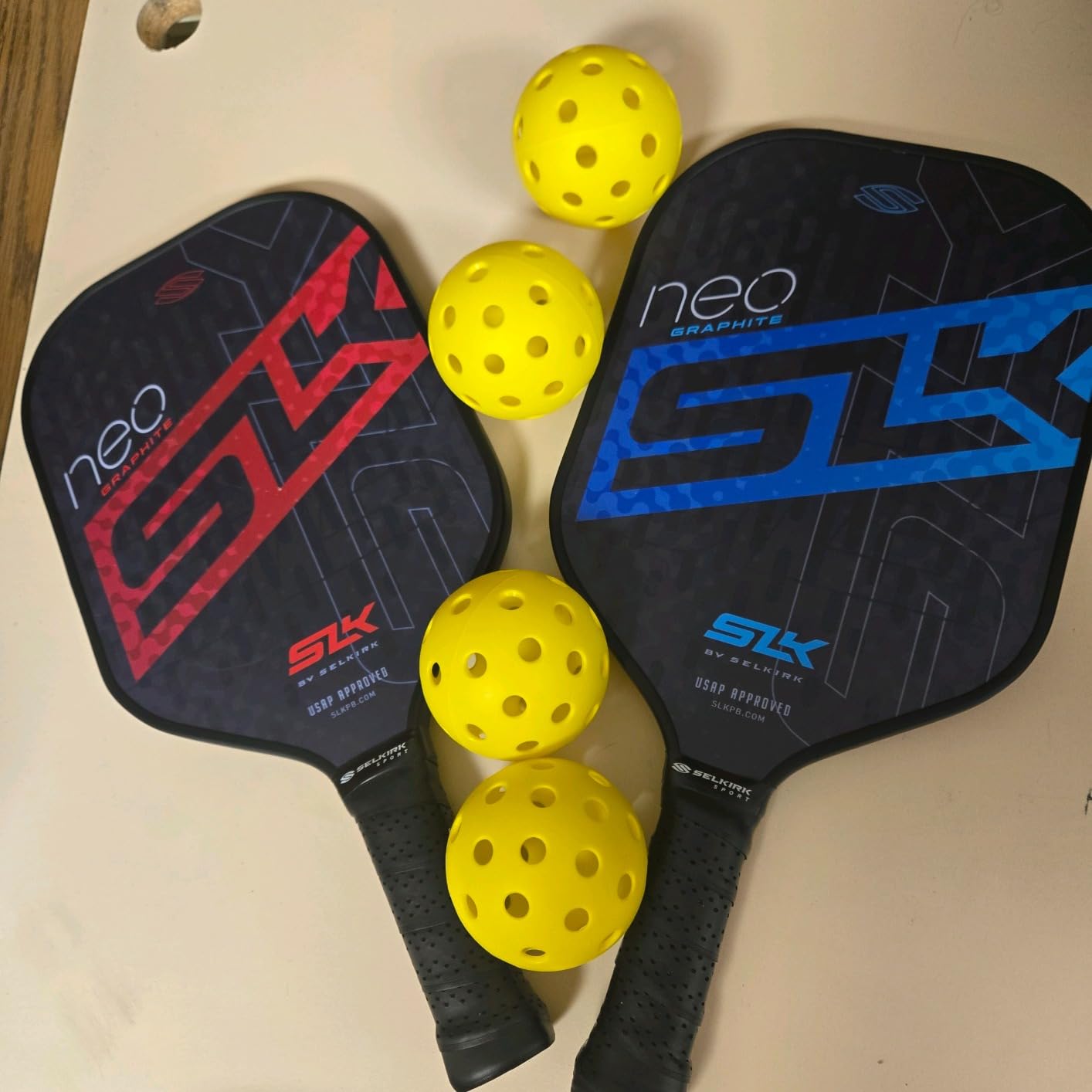 Selkirk Sport SLK Neo Pickleball Paddles Set of 2 + Pickleballs + Sling Bag | Pickle Ball Rackets 2 Pack in Graphite or Fiberglass, with an Expanded Sweet Spot customer photo 2
