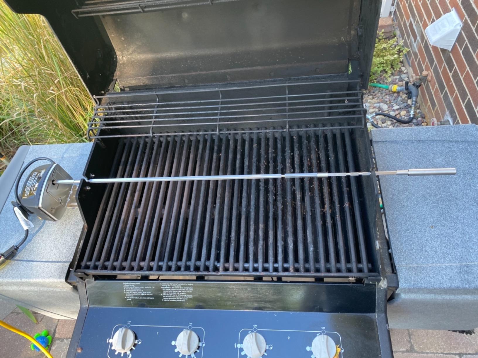 Weber Grill Rotisserie Kit for Genesis II 200/300 Series | Great for Slow Roasting Chicken, Ribs, or Turkey on your Weber Grill; Includes Spit, Forks, and Motor - Grill Accessories customer photo 1