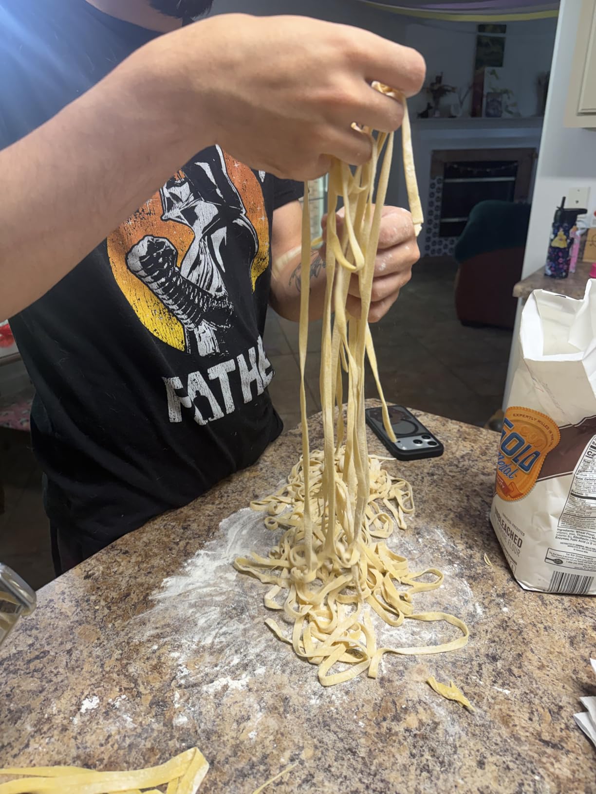 Nuvantee Pasta Maker with Adjustable Thickness Settings - 3 in 1 Noodle Maker with Rollers & 2 Width Cutters for Fresh Spaghetti, Fettuccini, Lasagna, Dumplings & More customer photo 2