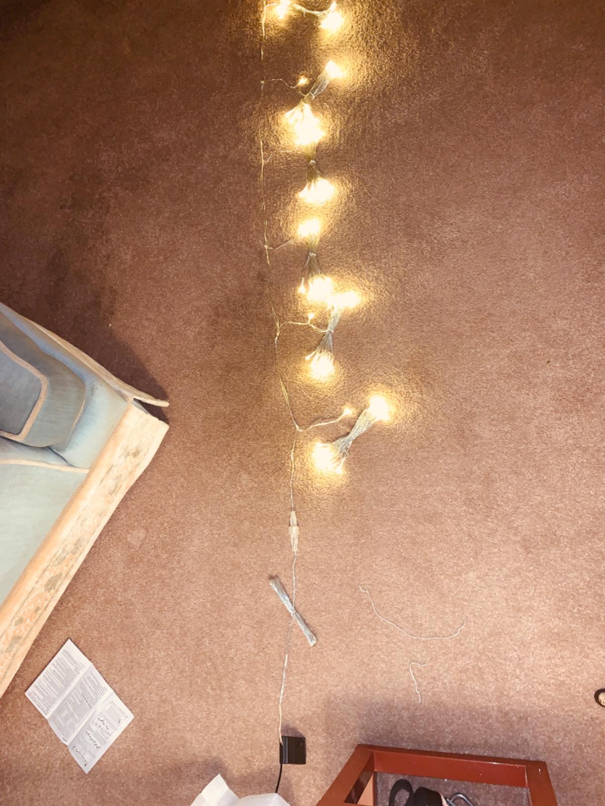 Twinkle Star 300 LED Curtain String Lights, Warm White, 8 Modes, Plug In, For Bedroom Wedding Party Birthday, Indoor Outdoor Wall Window Backdrop customer photo 2